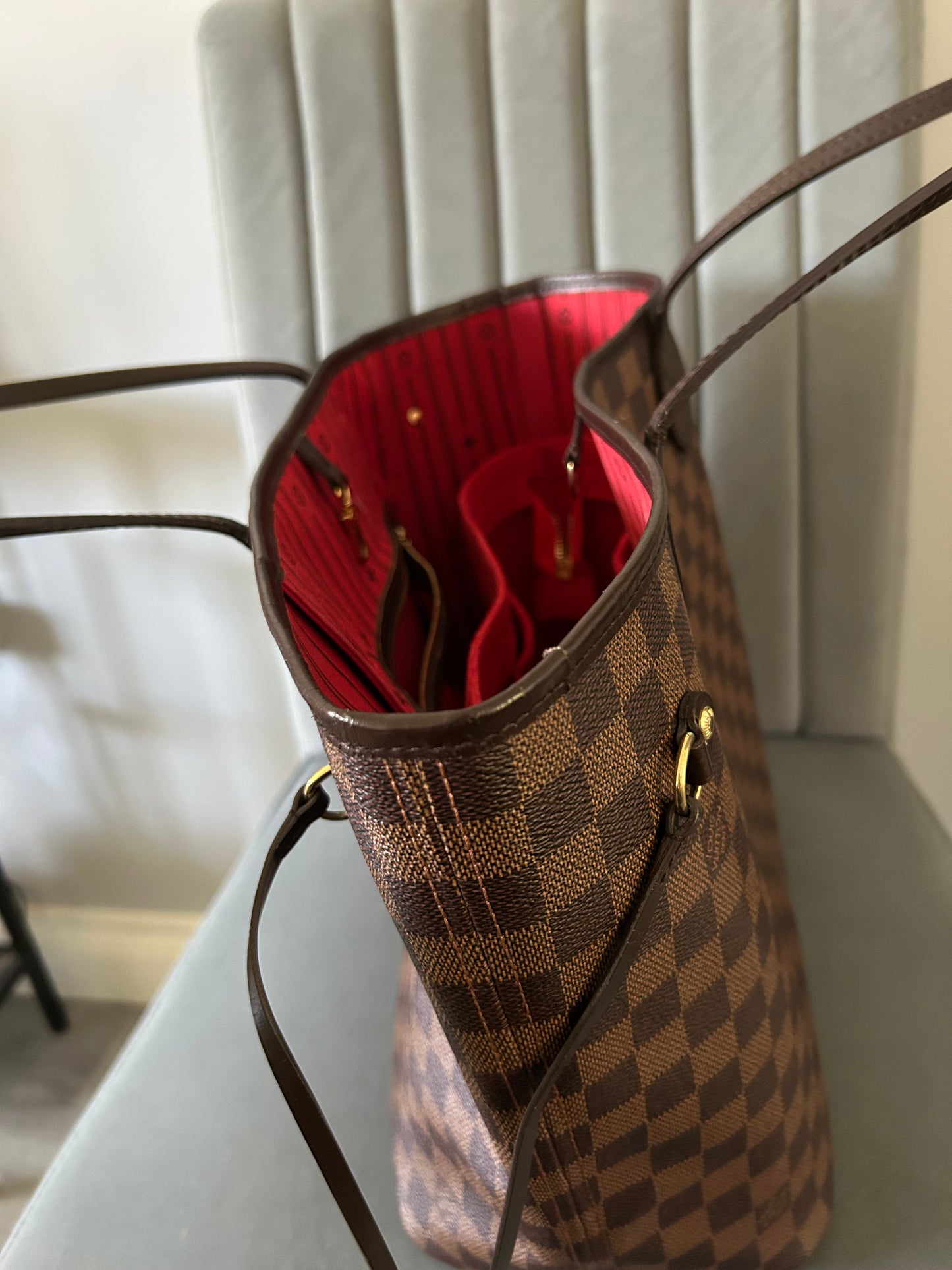 Louis Vuitton Neverfull Damier Ebene Coated Canvas MM