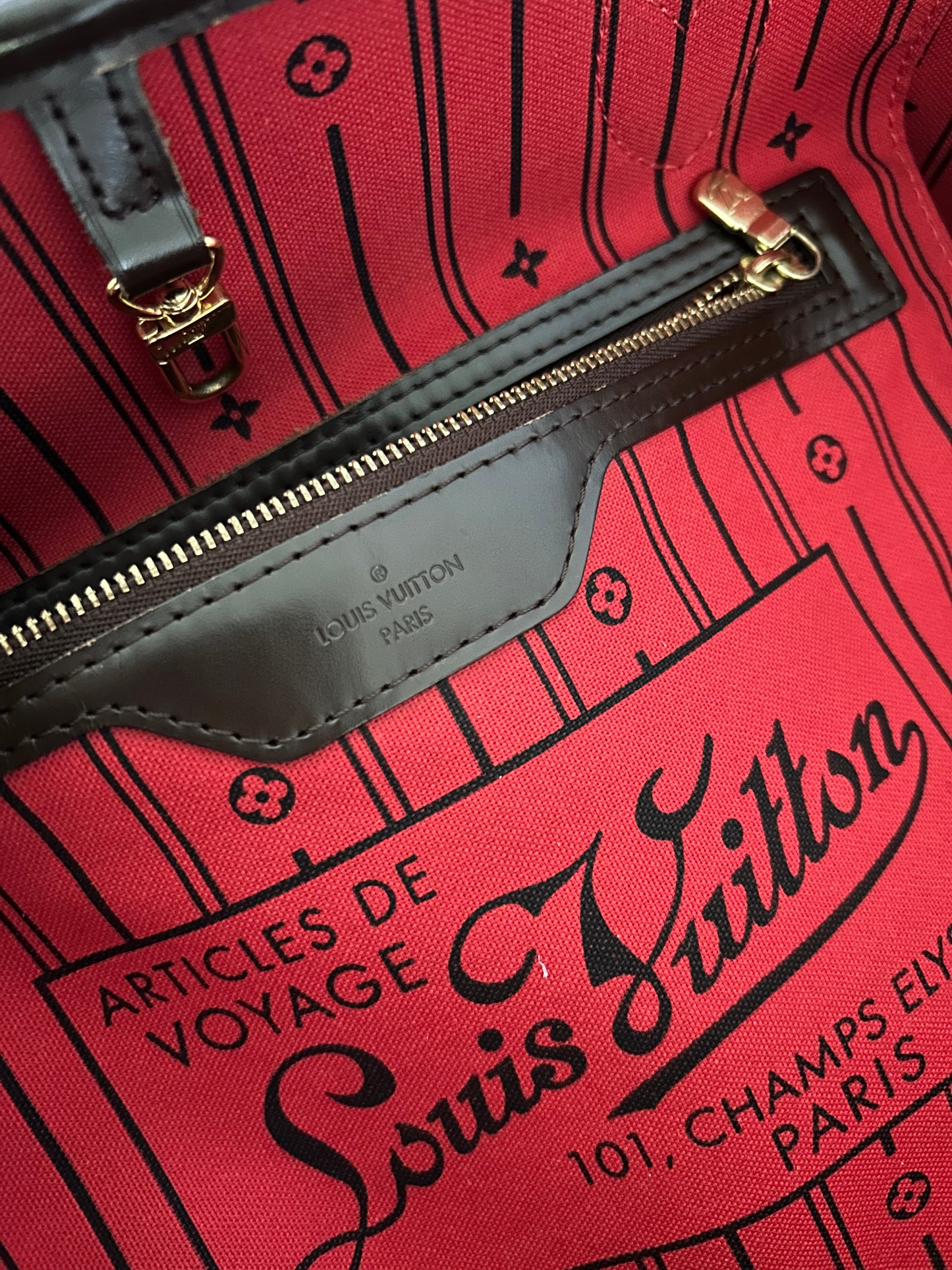 Louis Vuitton Neverfull Damier Ebene Coated Canvas MM