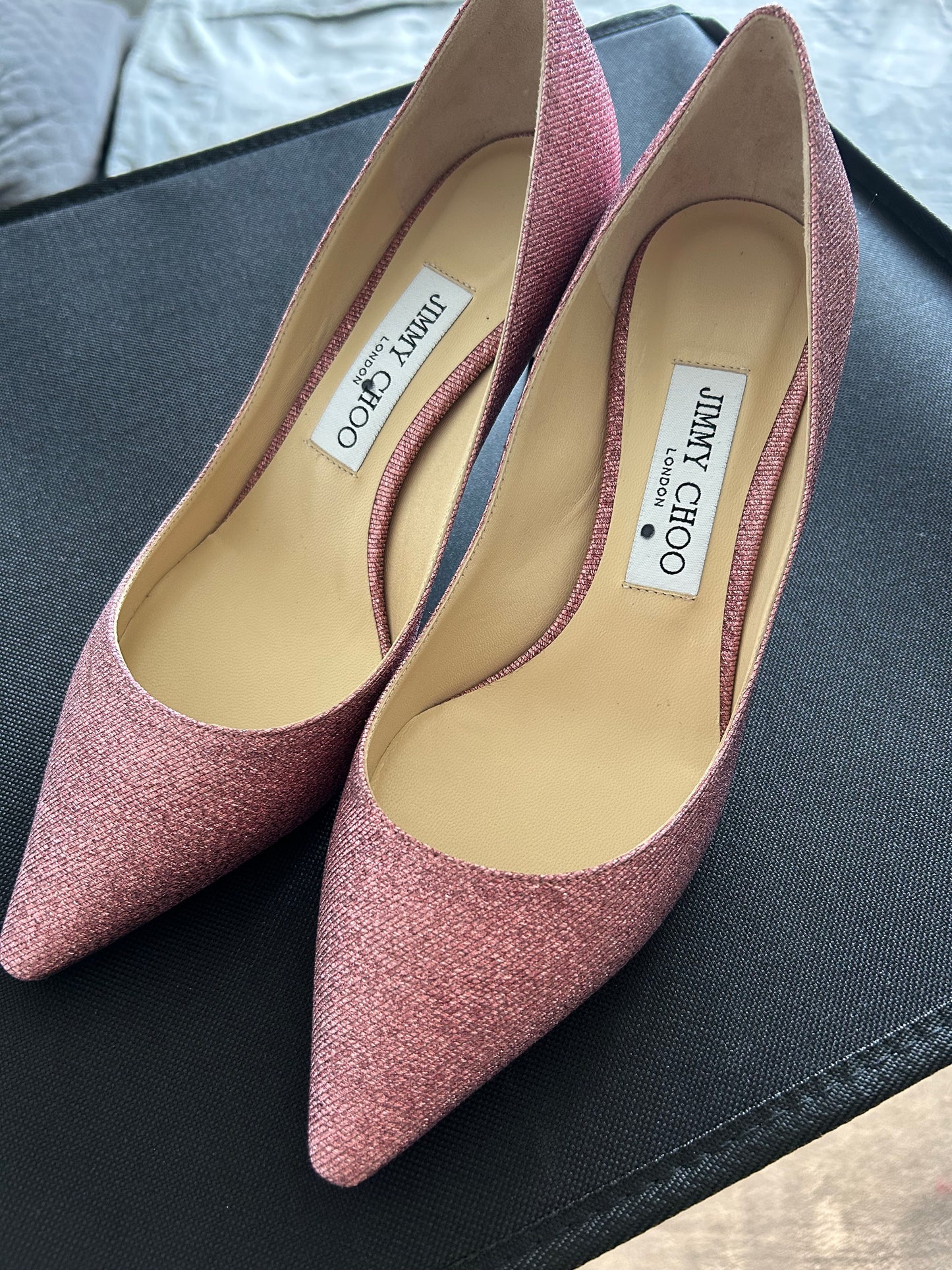 Jimmy Choo Romy 60 XGS pink heels UK4