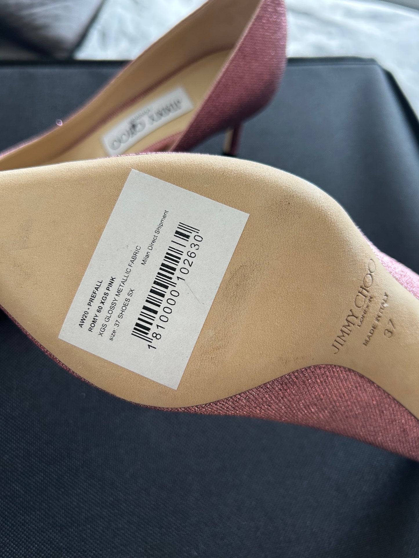 Jimmy Choo Romy 60 XGS pink heels UK4