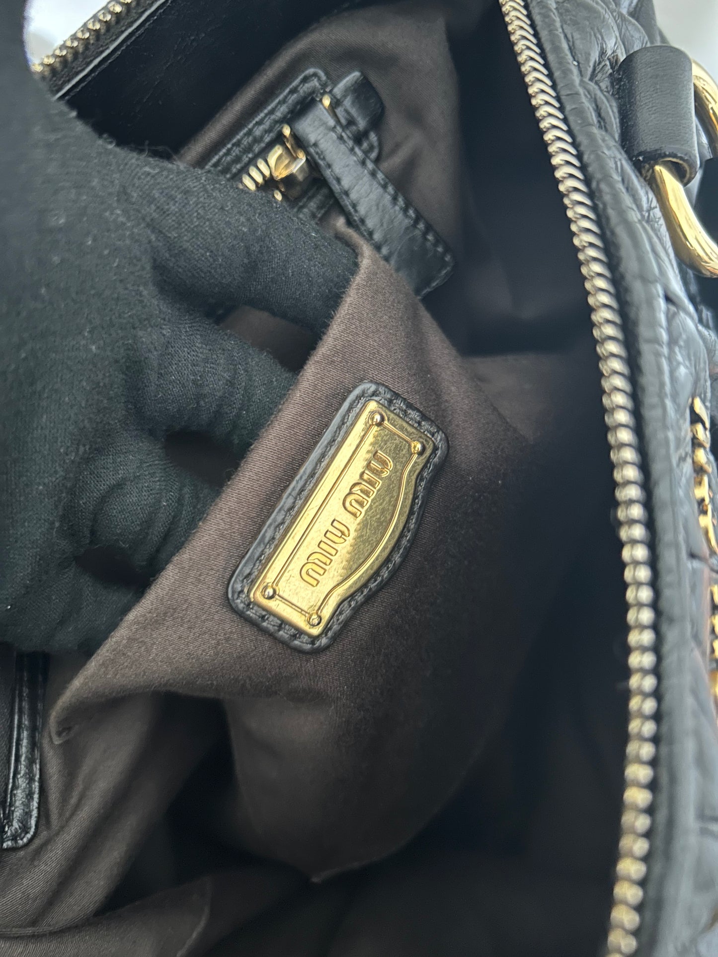 Miu Miu matelasse handbag