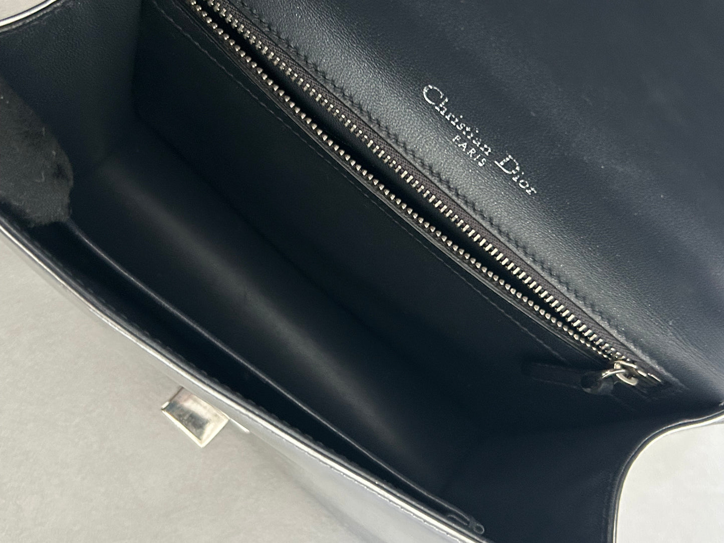 Dior Diorama metallic beaded flap bag