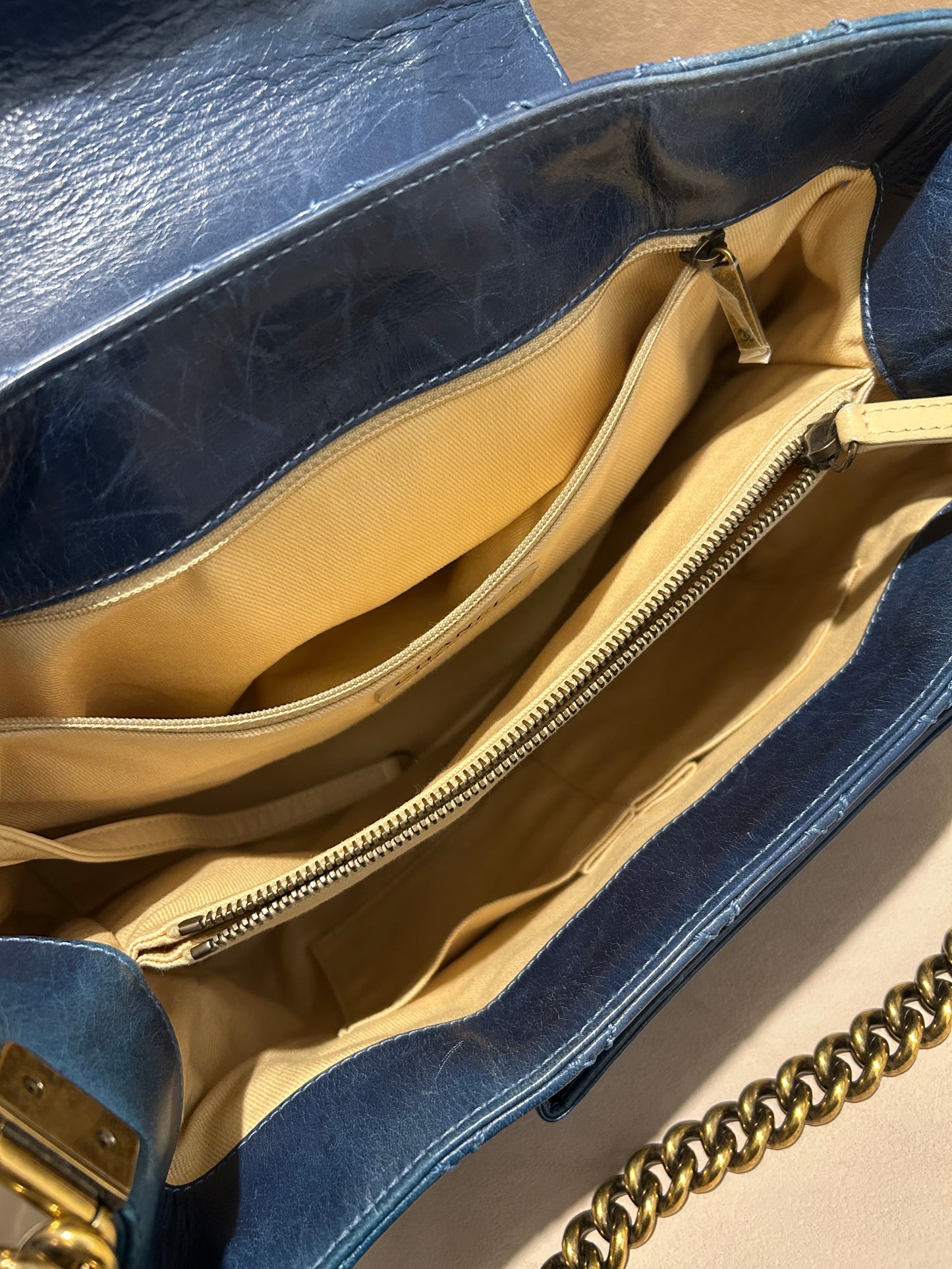 Chanel boy front pocket shoulder bag