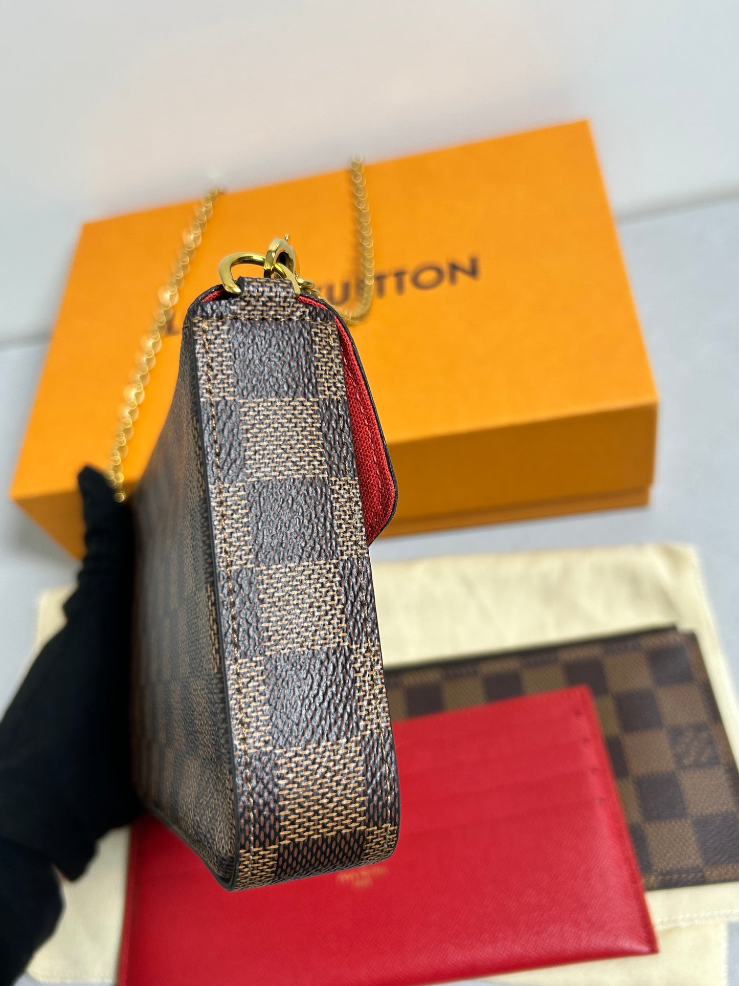 Louis Vuitton felicie pochette Damier Ebene
