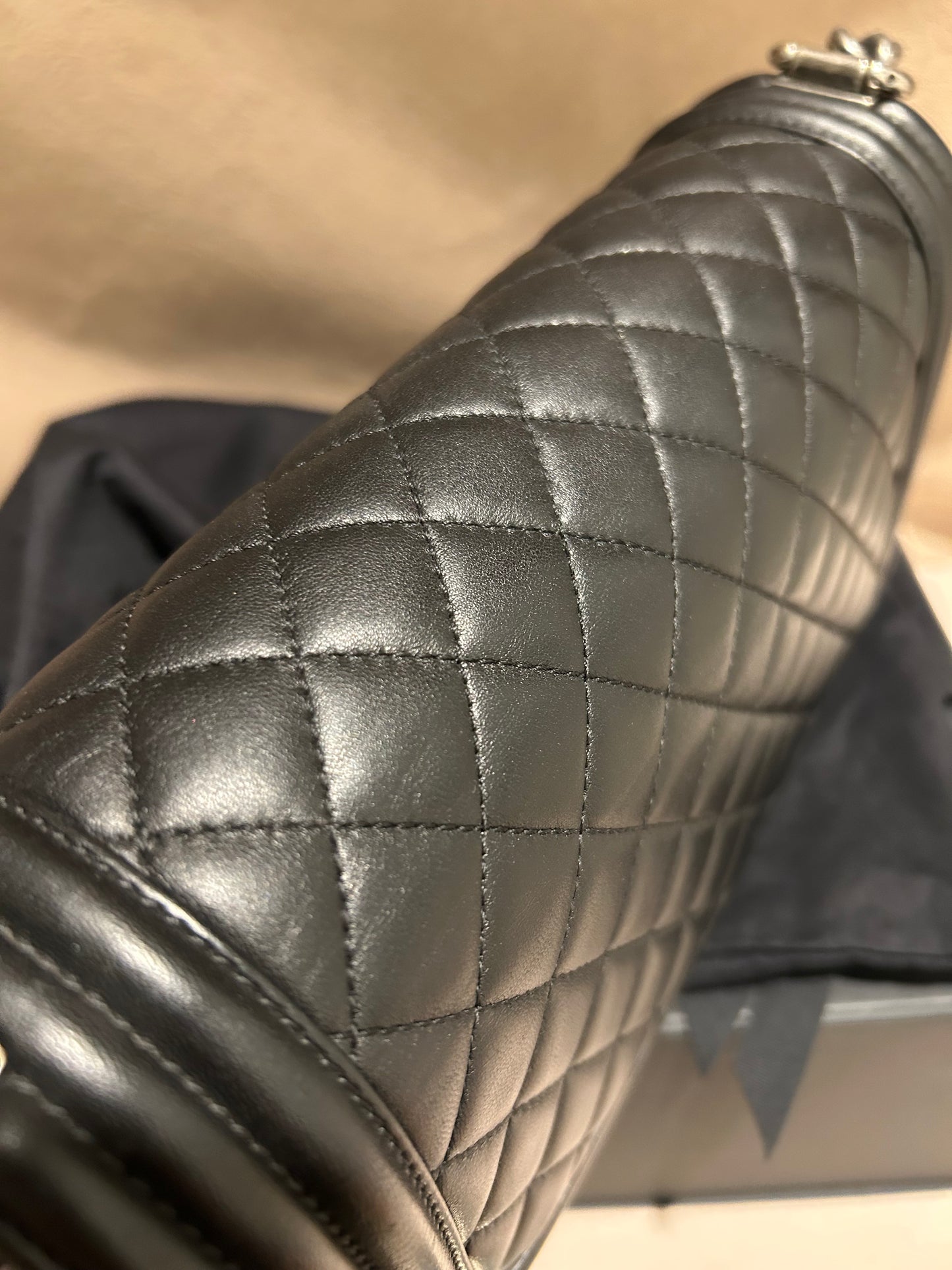 Chanel le boy medium bag black