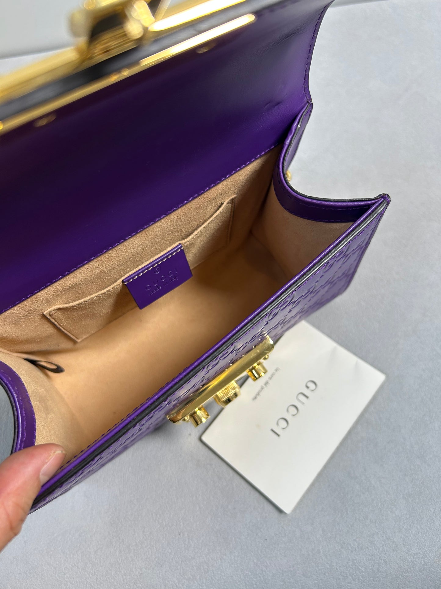 Gucci padlock small purple shoulder bag