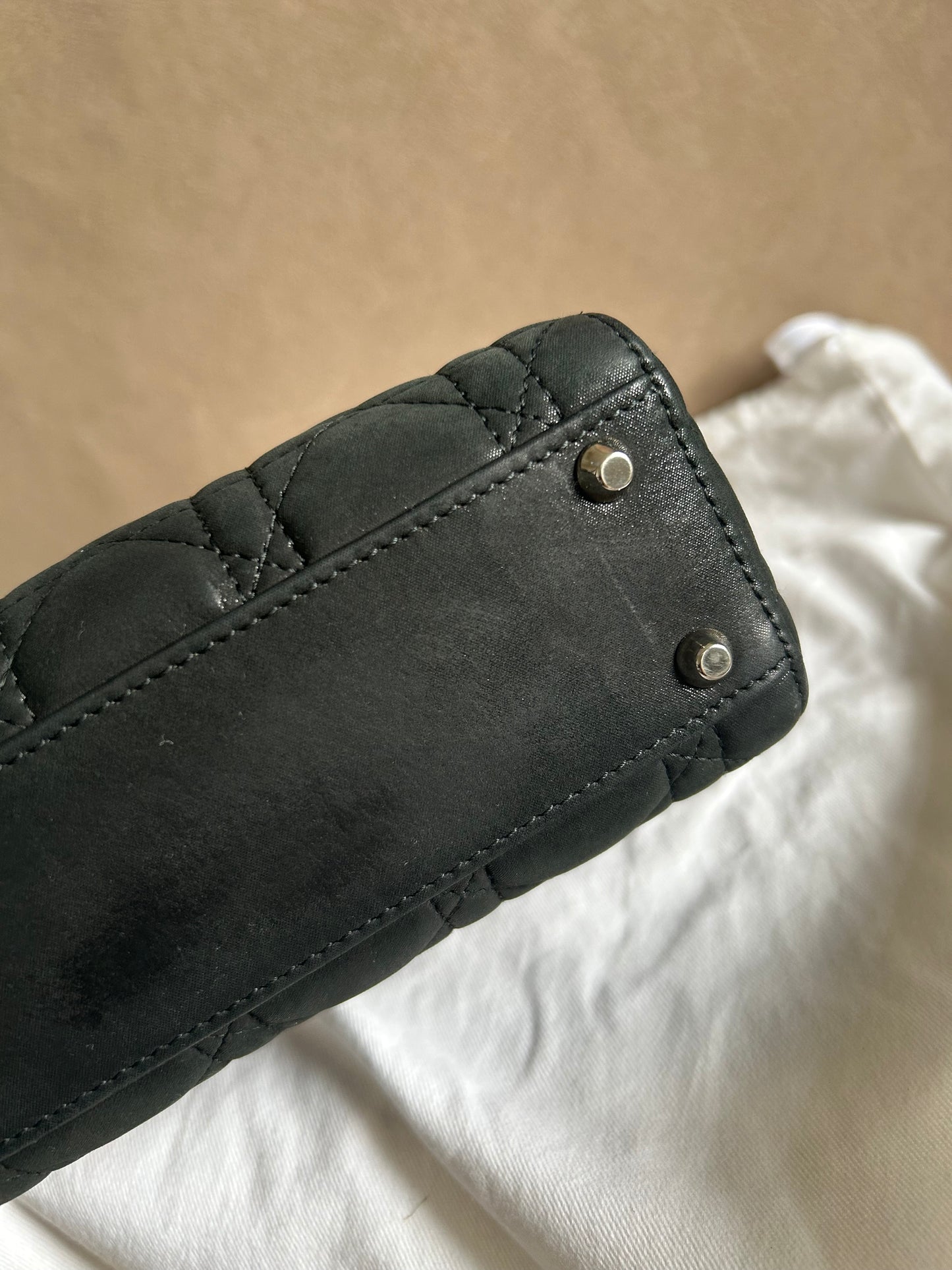 Christian Dior mini lady Dior in pearly black