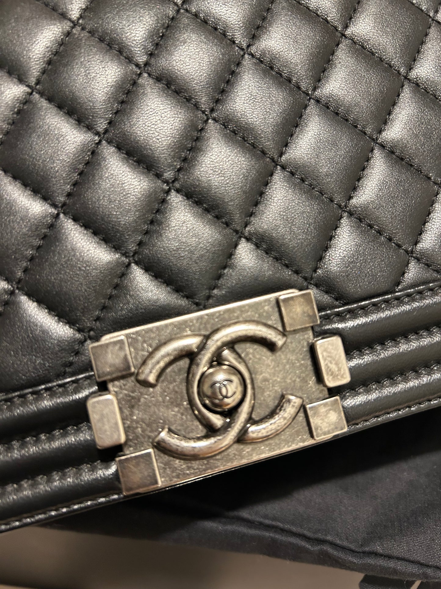 Chanel le boy medium bag black
