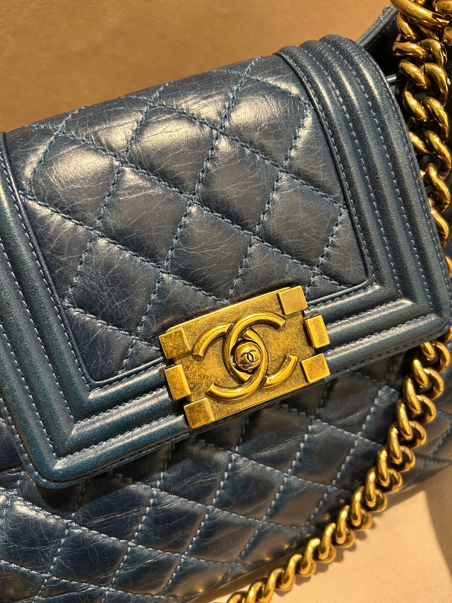 Chanel boy front pocket shoulder bag