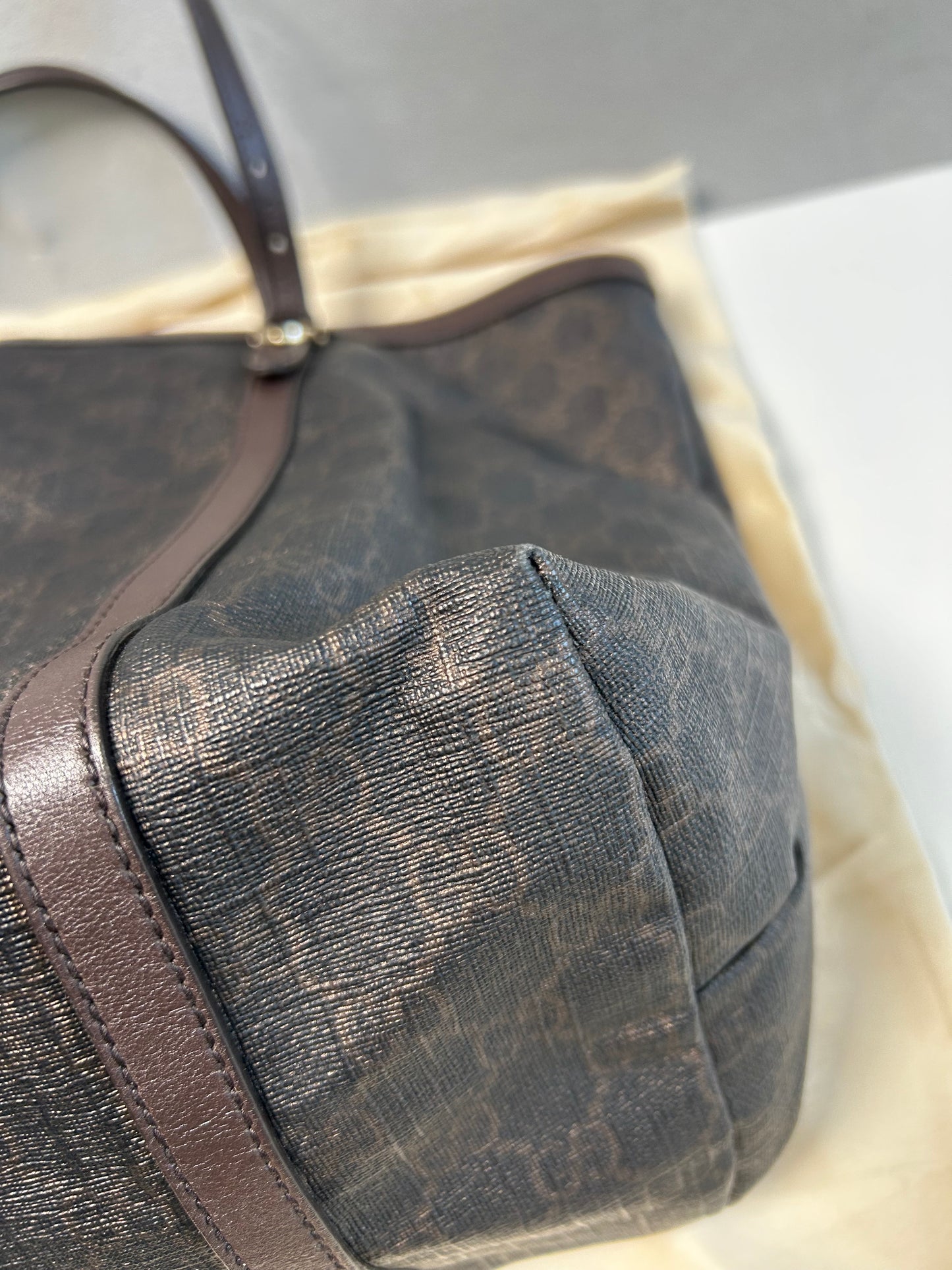 Gucci dark brown GG supreme Nice tote bag
