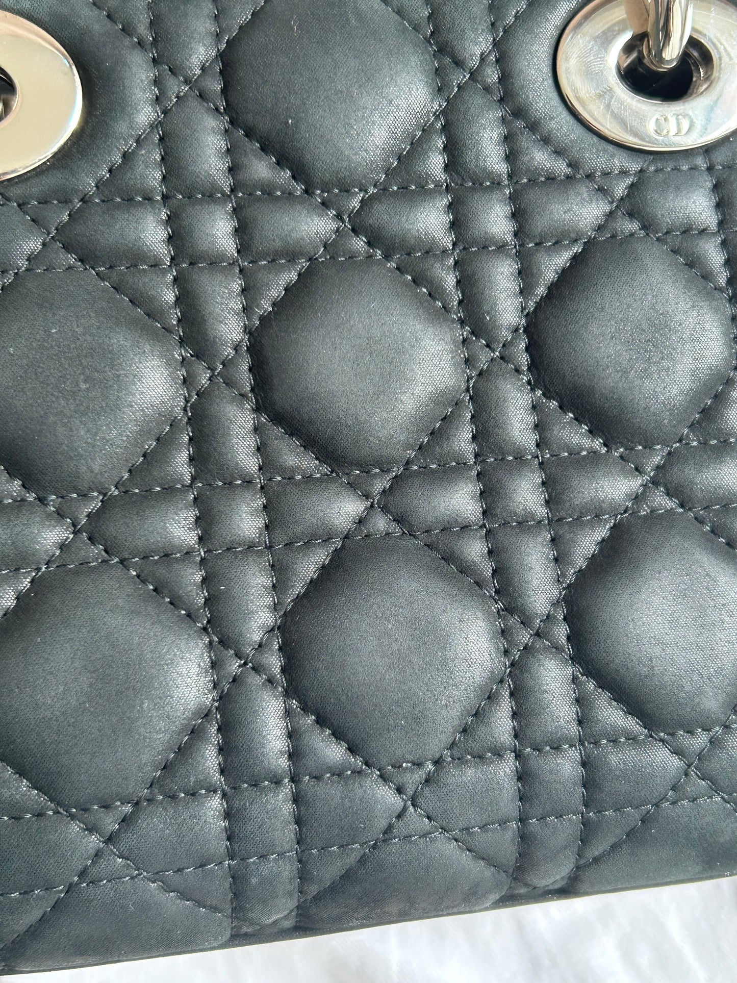 Christian Dior mini lady Dior in pearly black