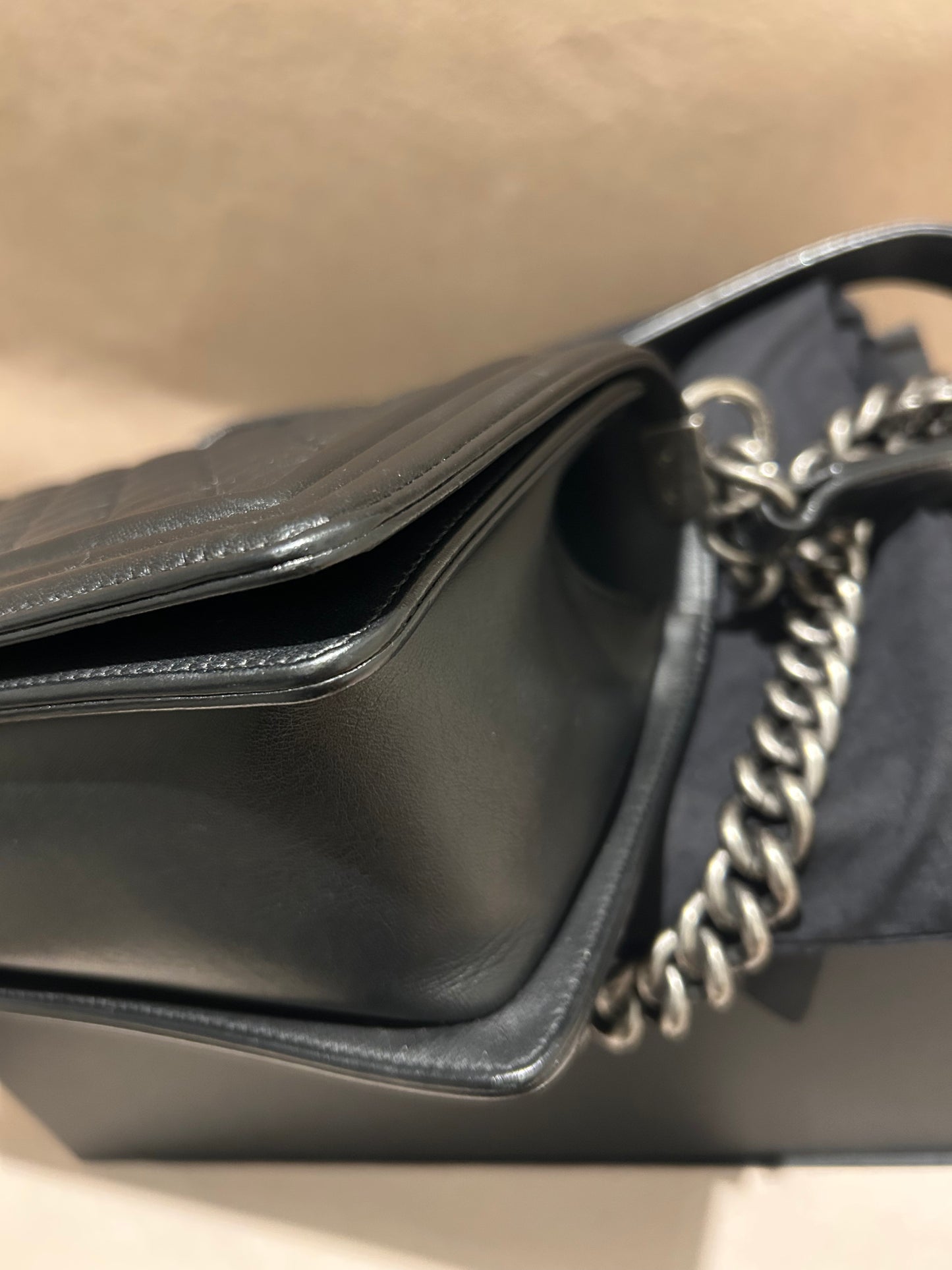 Chanel le boy medium bag black