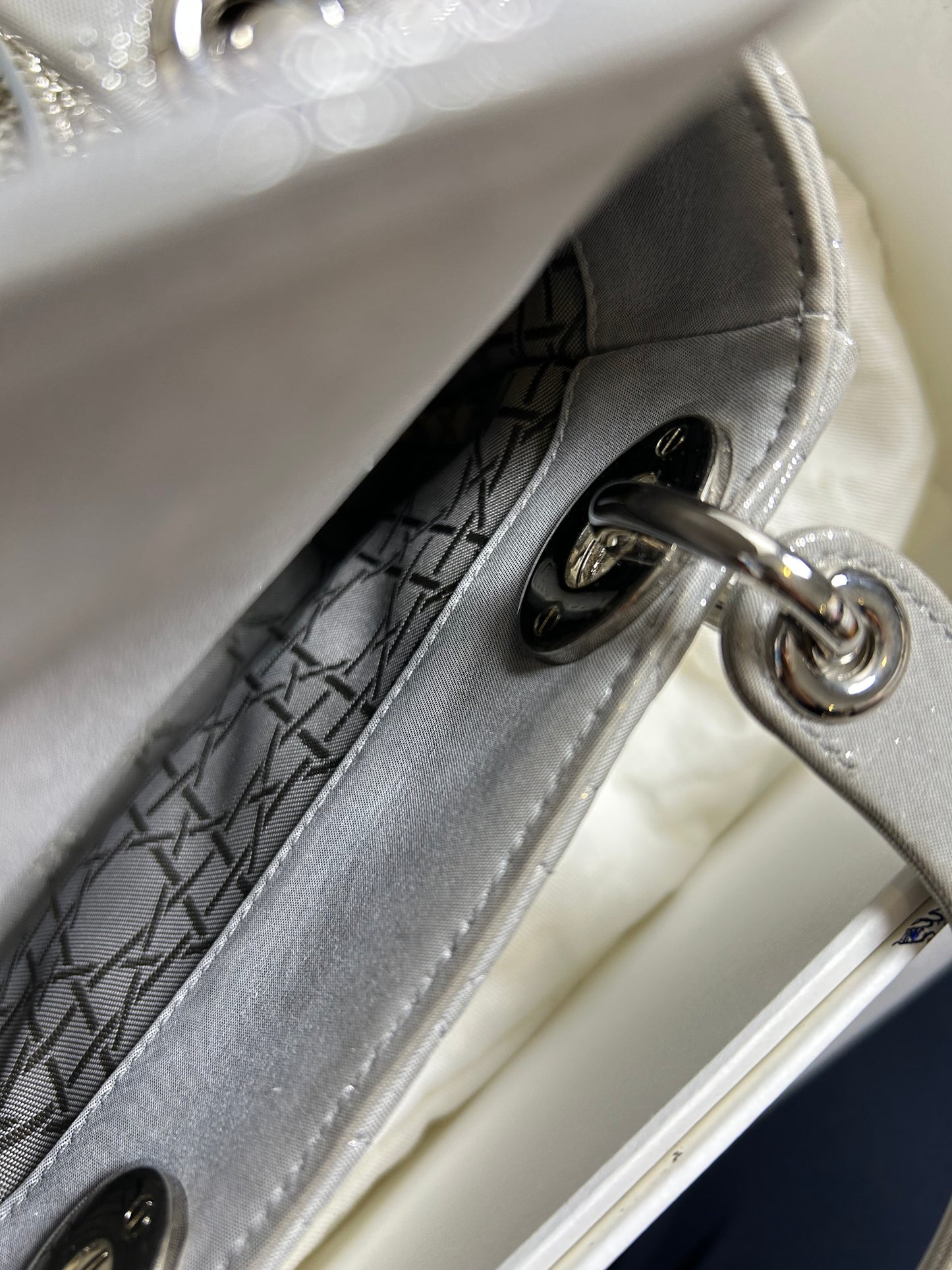 Dior lady Dior mini pearly grey