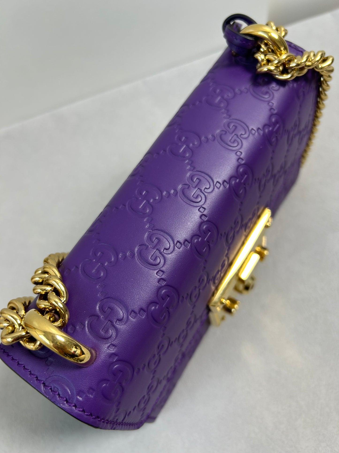 Gucci padlock small purple shoulder bag