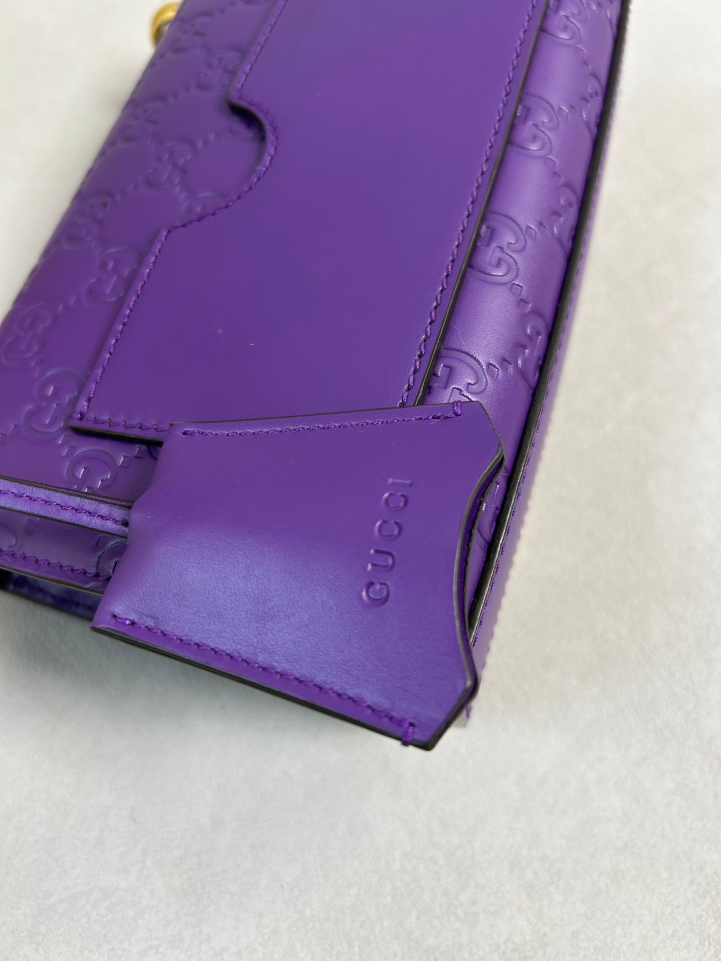 Gucci padlock small purple shoulder bag