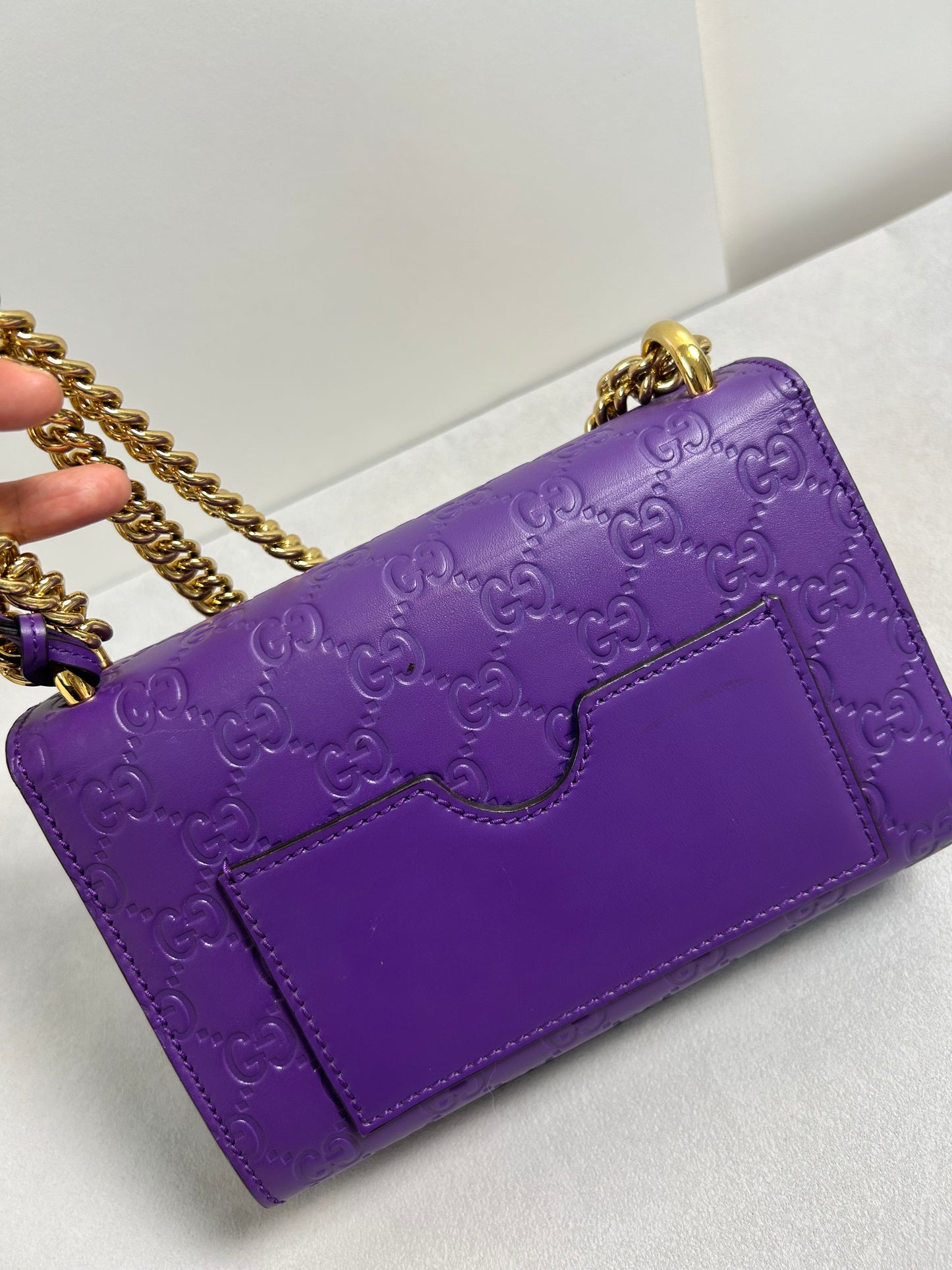 Gucci padlock small purple shoulder bag