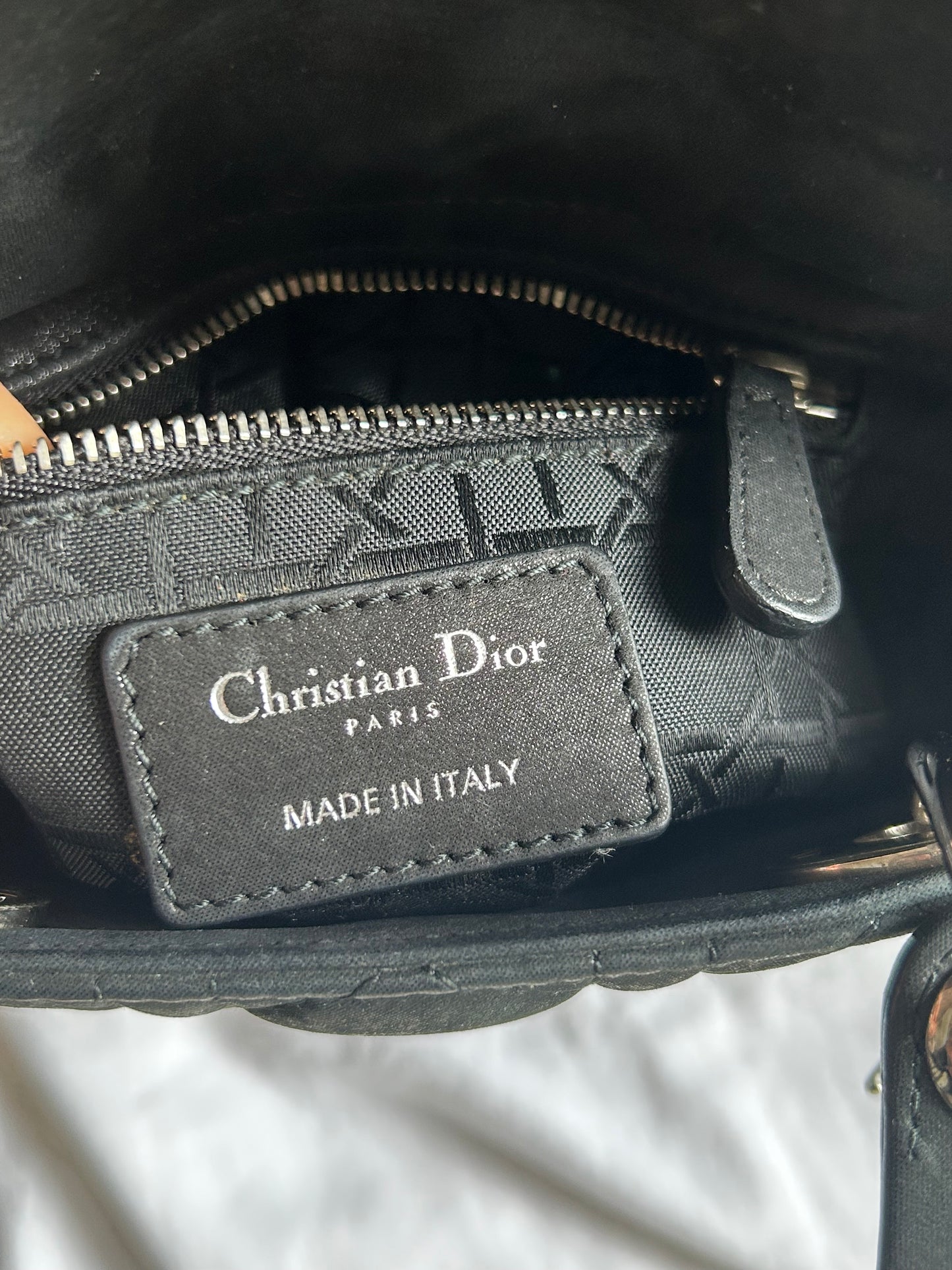 Christian Dior mini lady Dior in pearly black