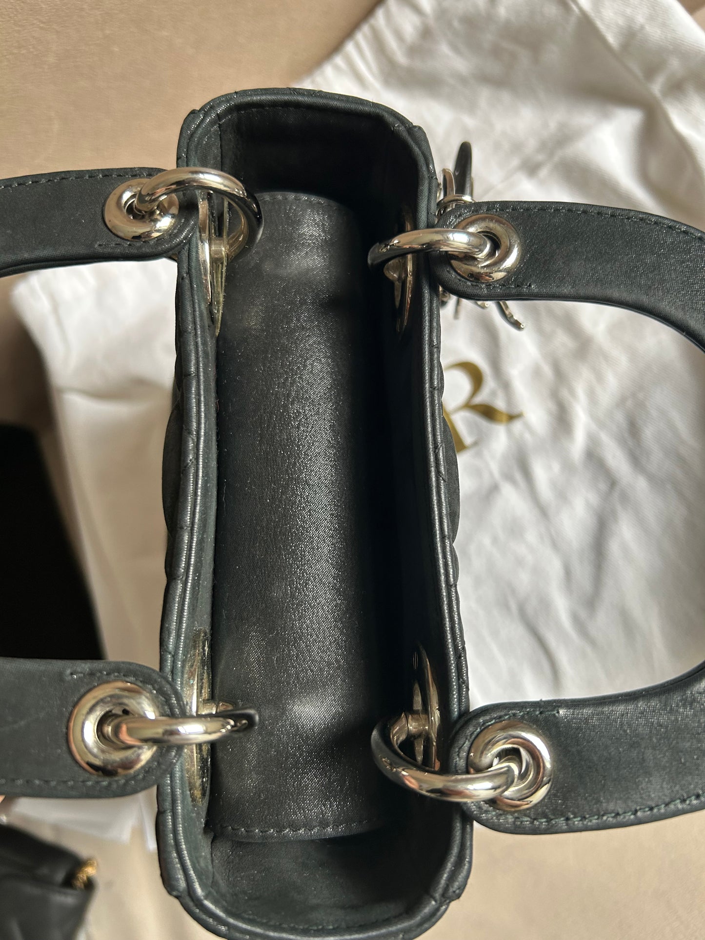 Christian Dior mini lady Dior in pearly black