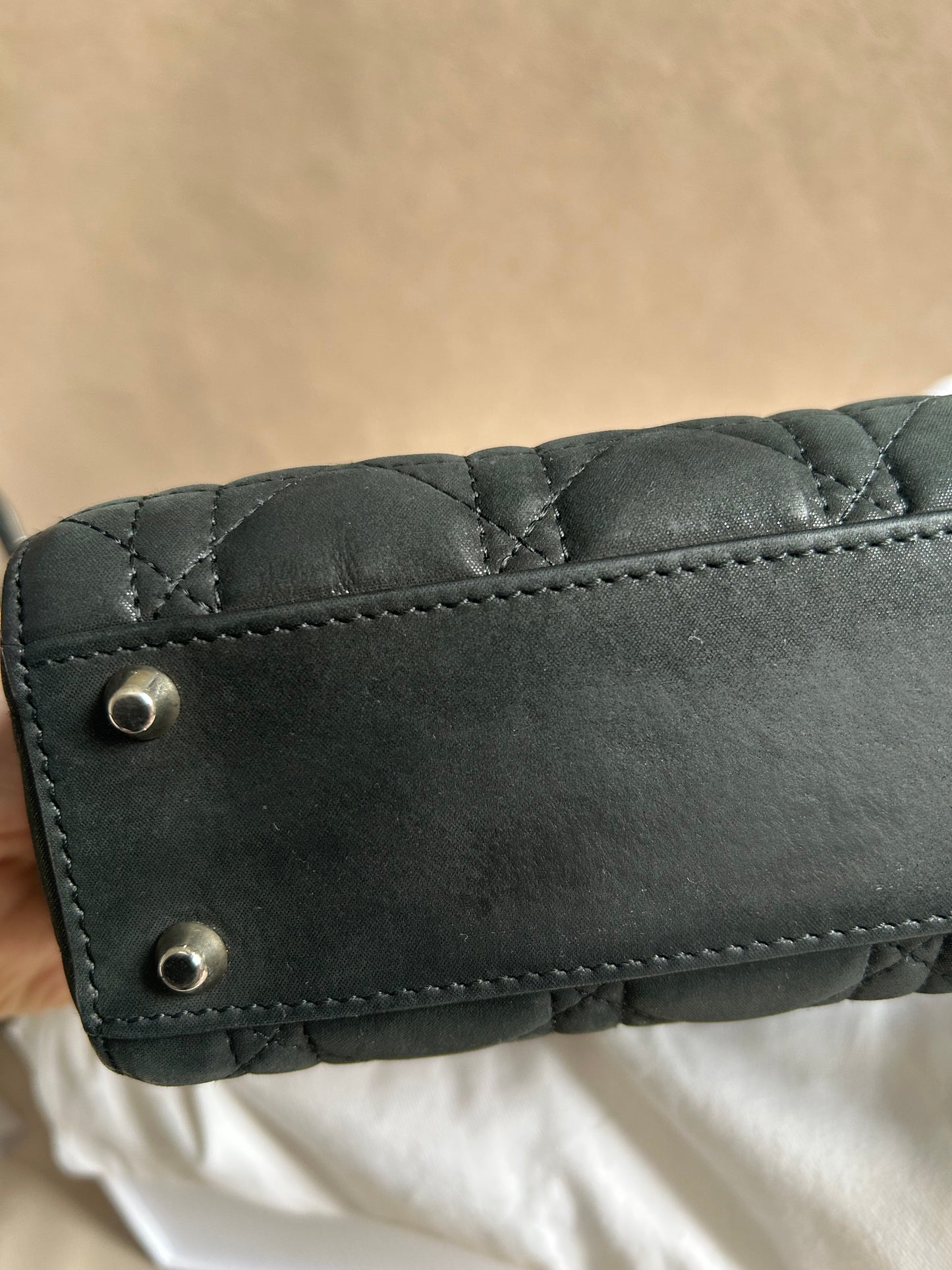 Christian Dior mini lady Dior in pearly black