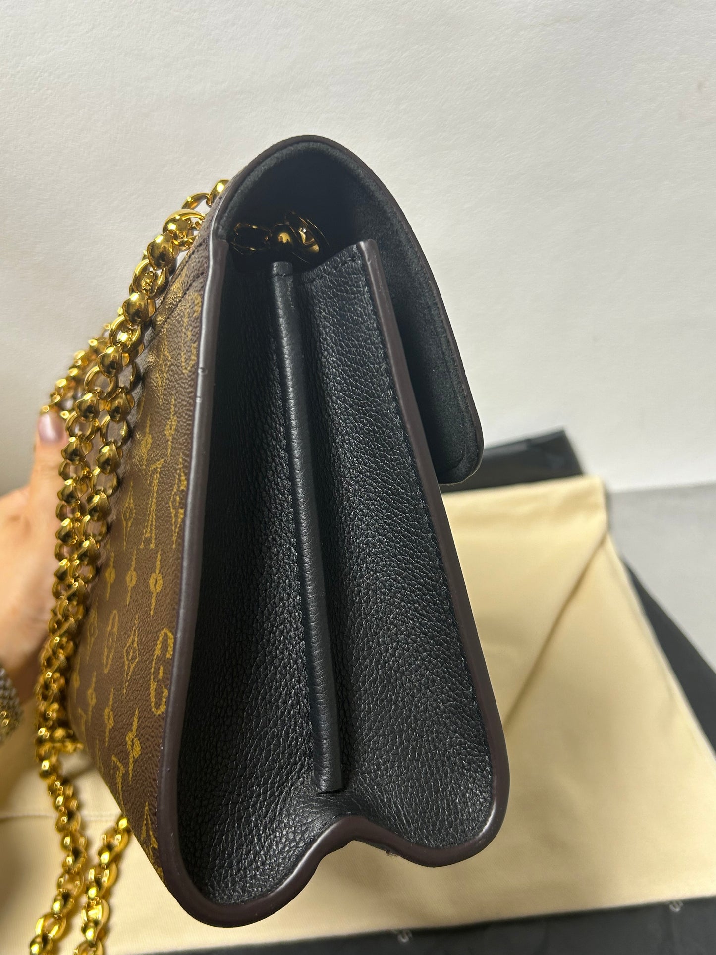Louis Vuitton victoire monogram and black leather