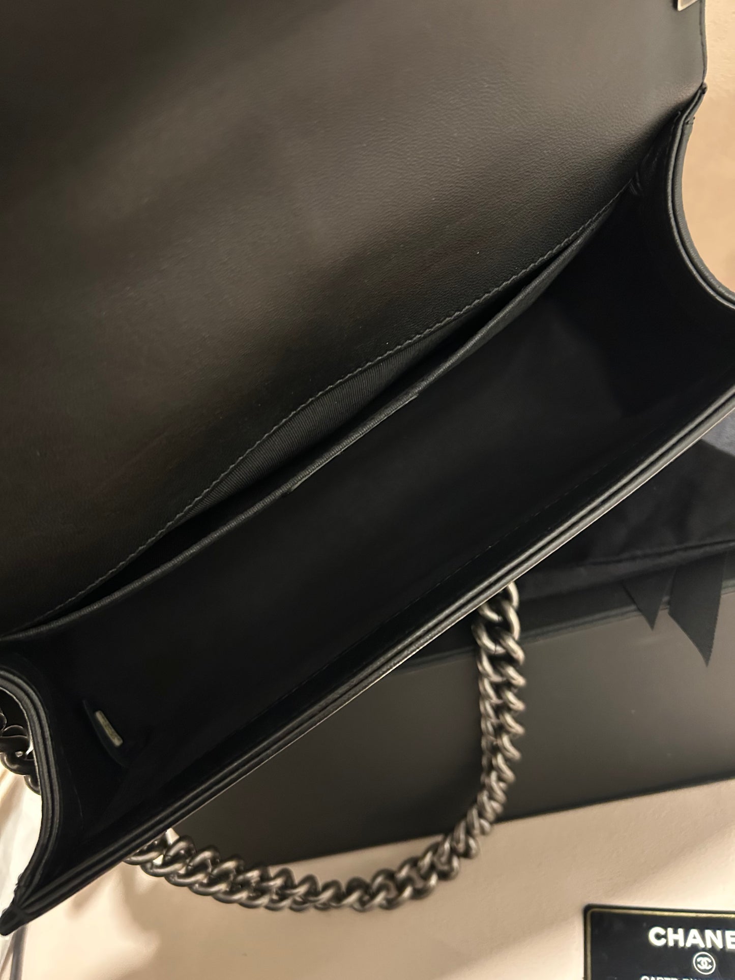 Chanel le boy medium bag black