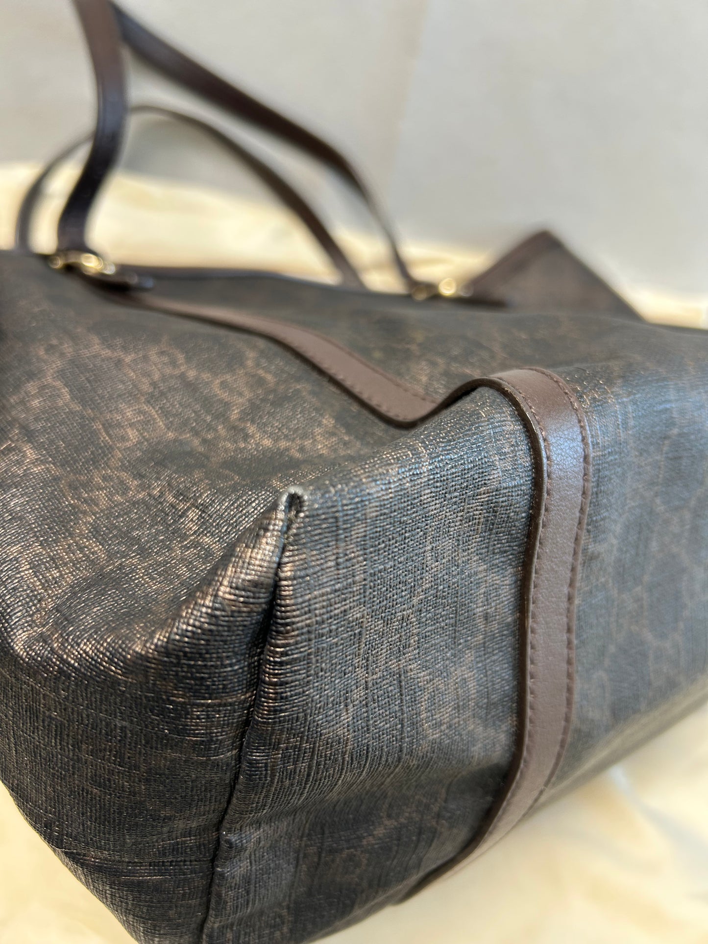 Gucci dark brown GG supreme Nice tote bag