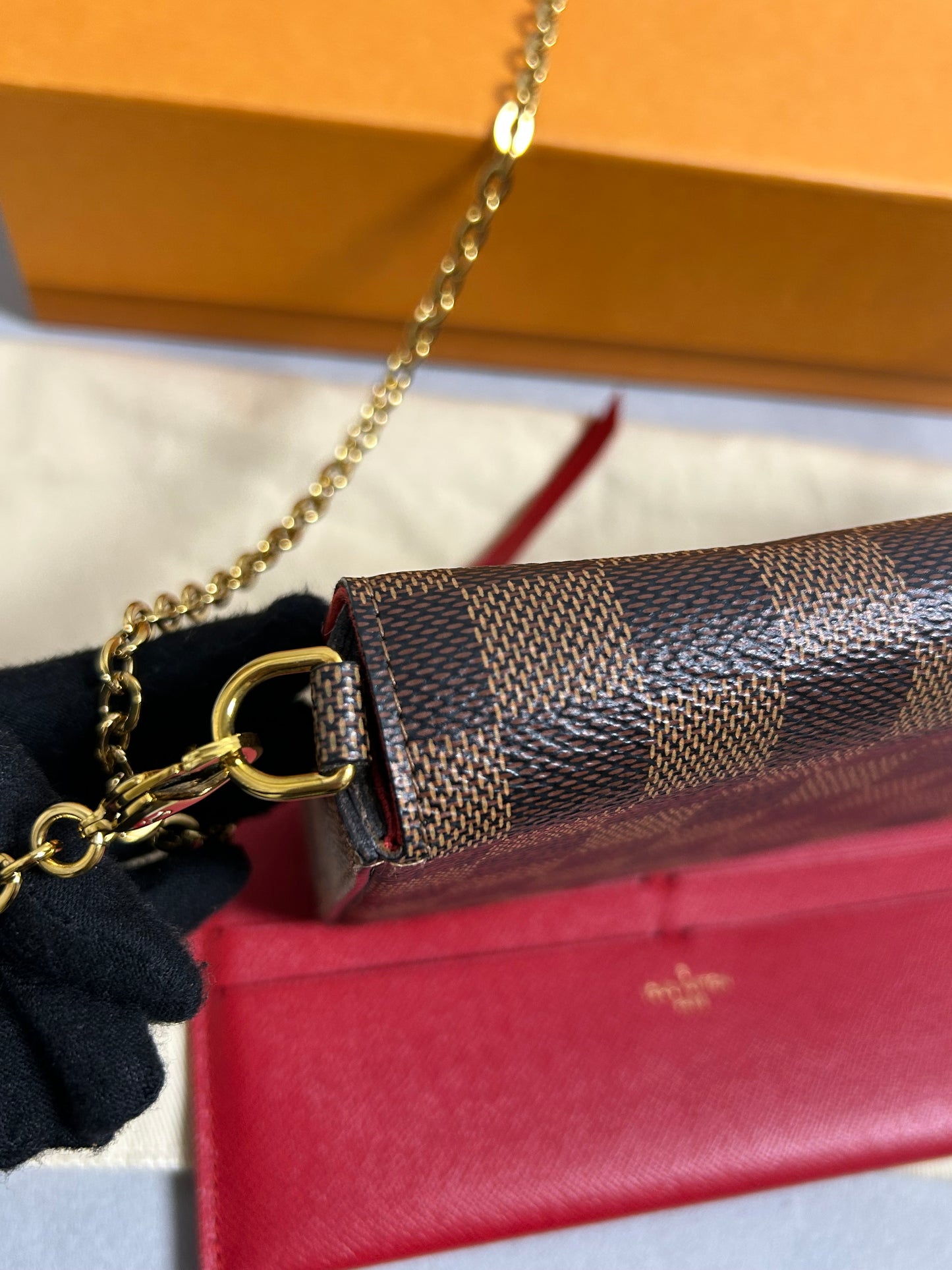 Louis Vuitton felicie pochette Damier Ebene