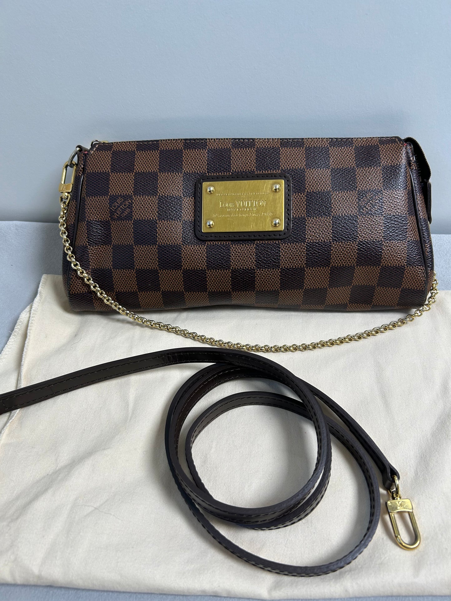Louis Vuitton Eva clutch bag In Damier Ebene