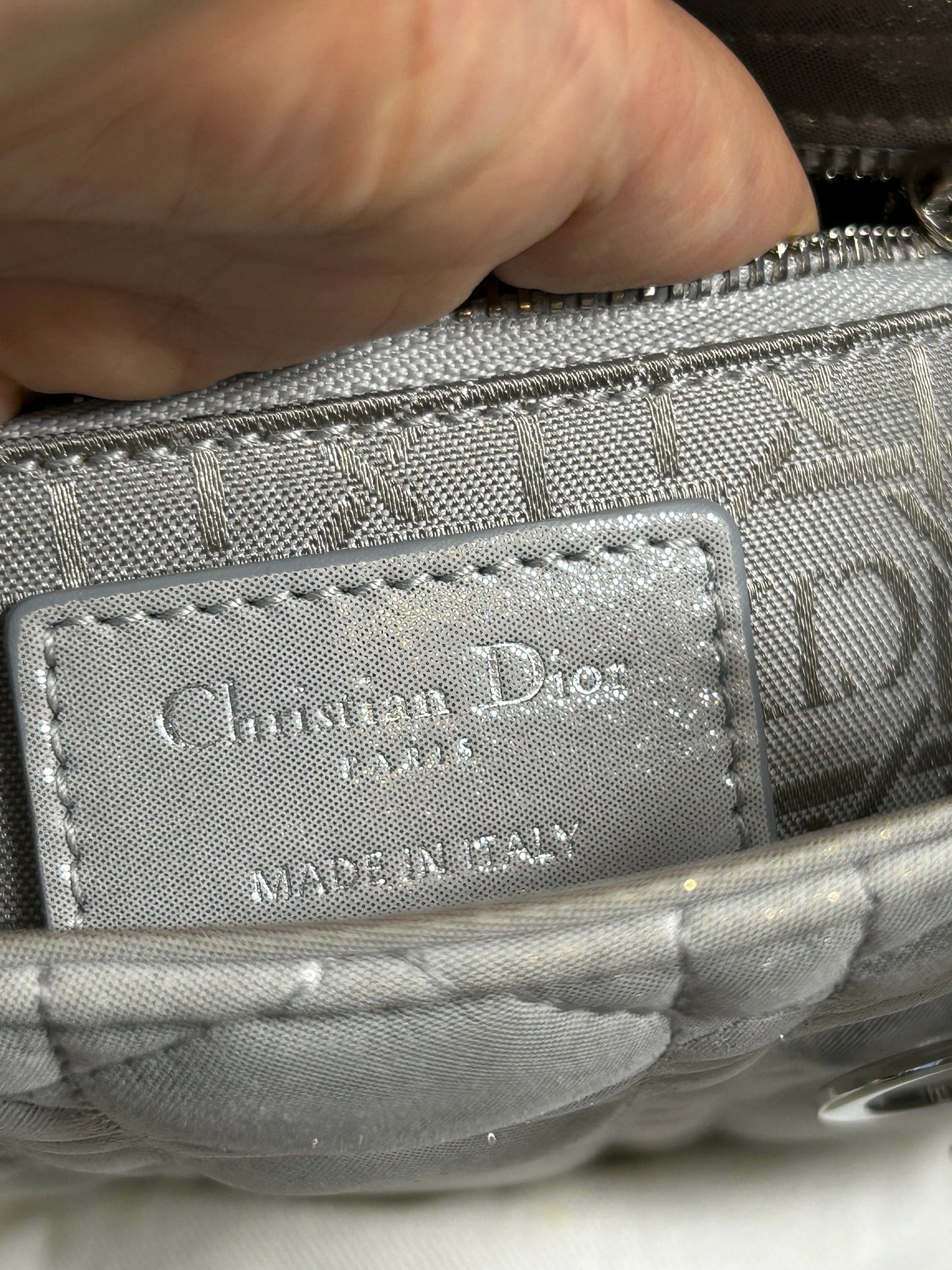 Dior lady Dior mini pearly grey