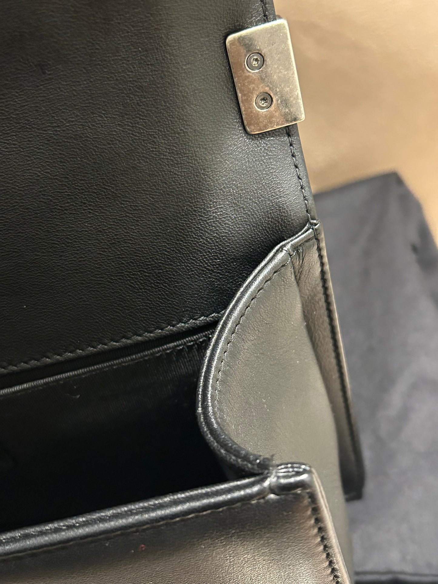 Chanel le boy medium bag black