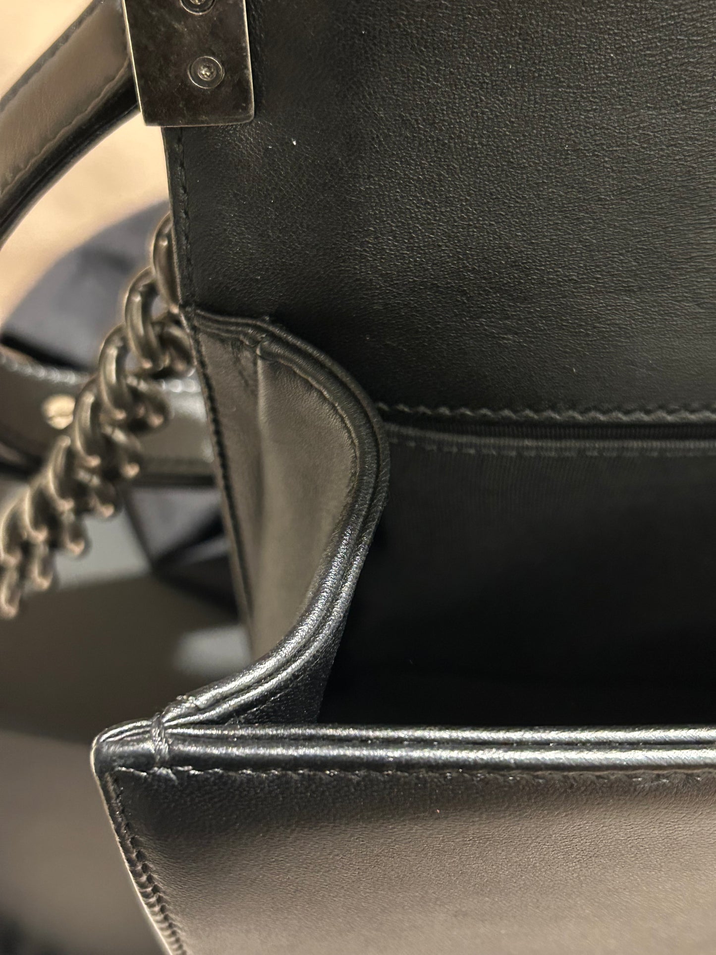Chanel le boy medium bag black