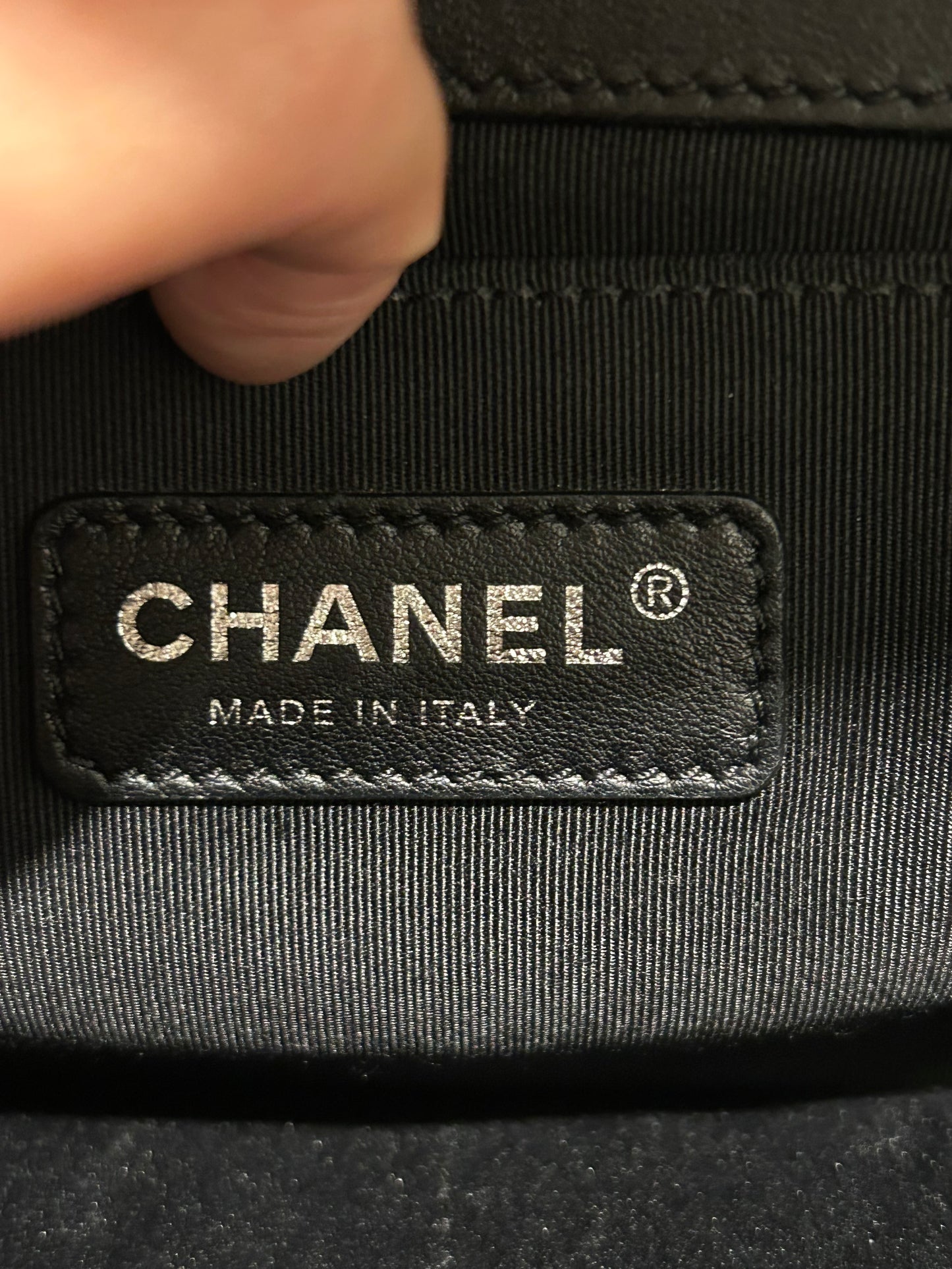 Chanel le boy medium bag black
