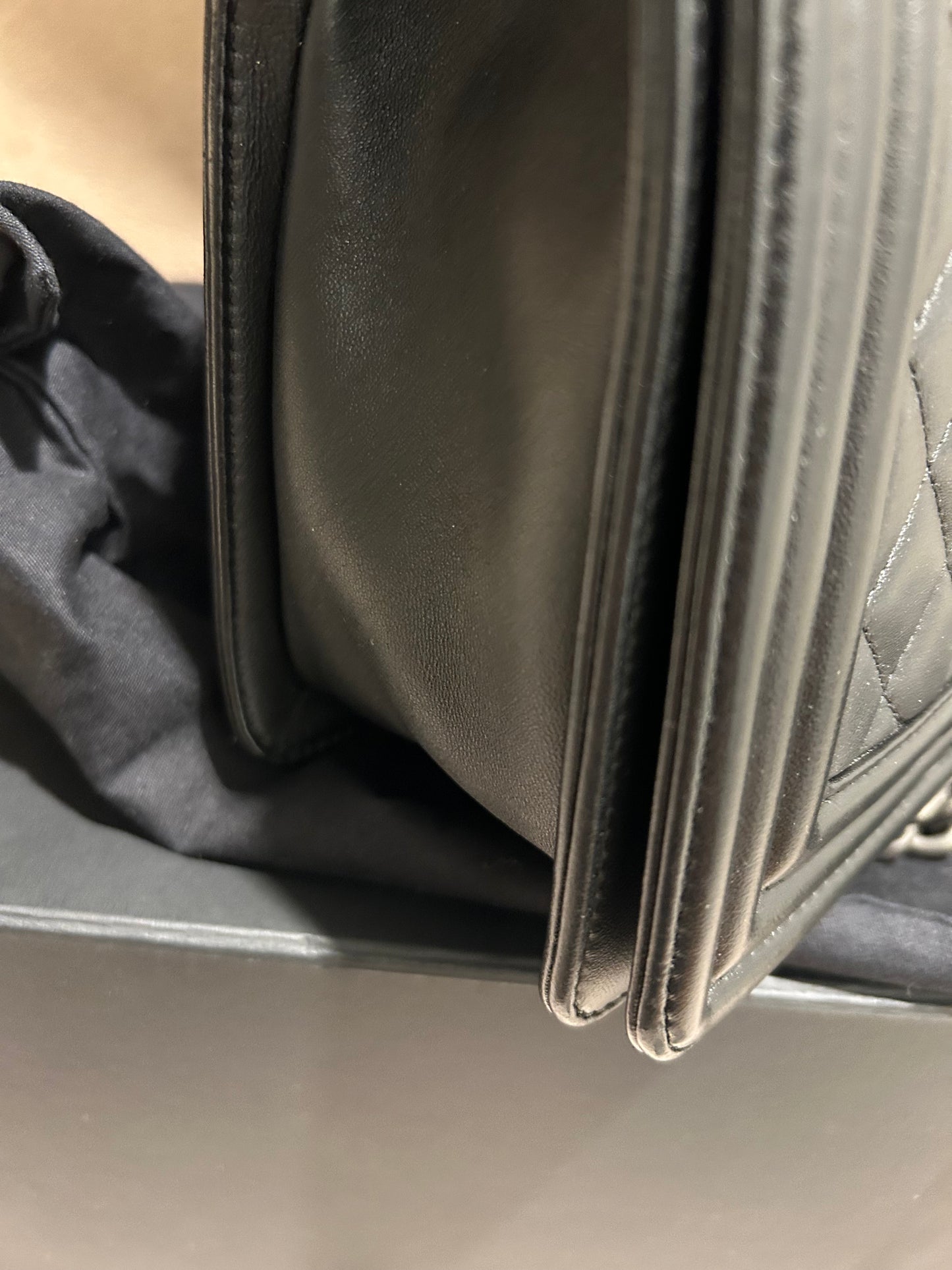 Chanel le boy medium bag black