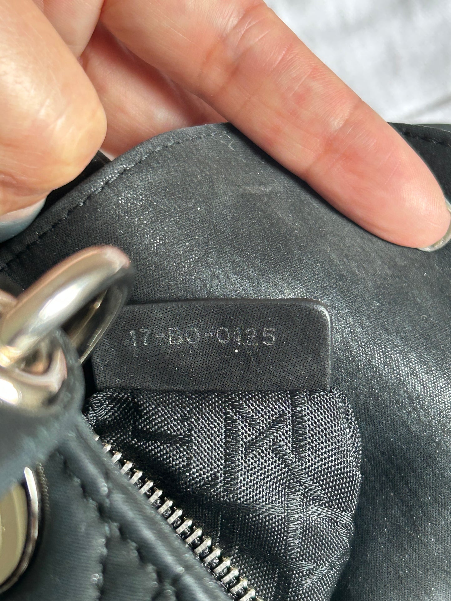Christian Dior mini lady Dior in pearly black