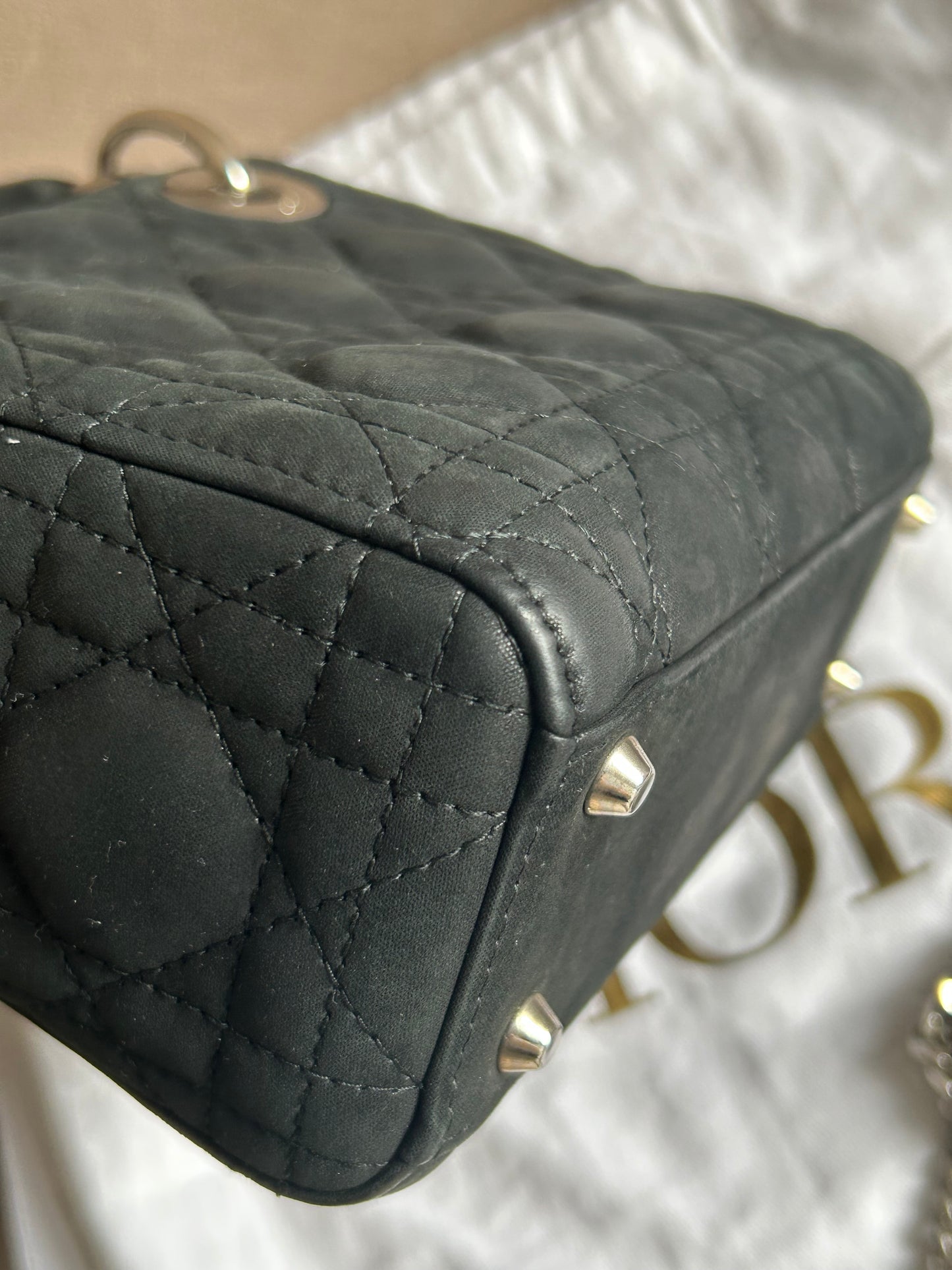 Christian Dior mini lady Dior in pearly black