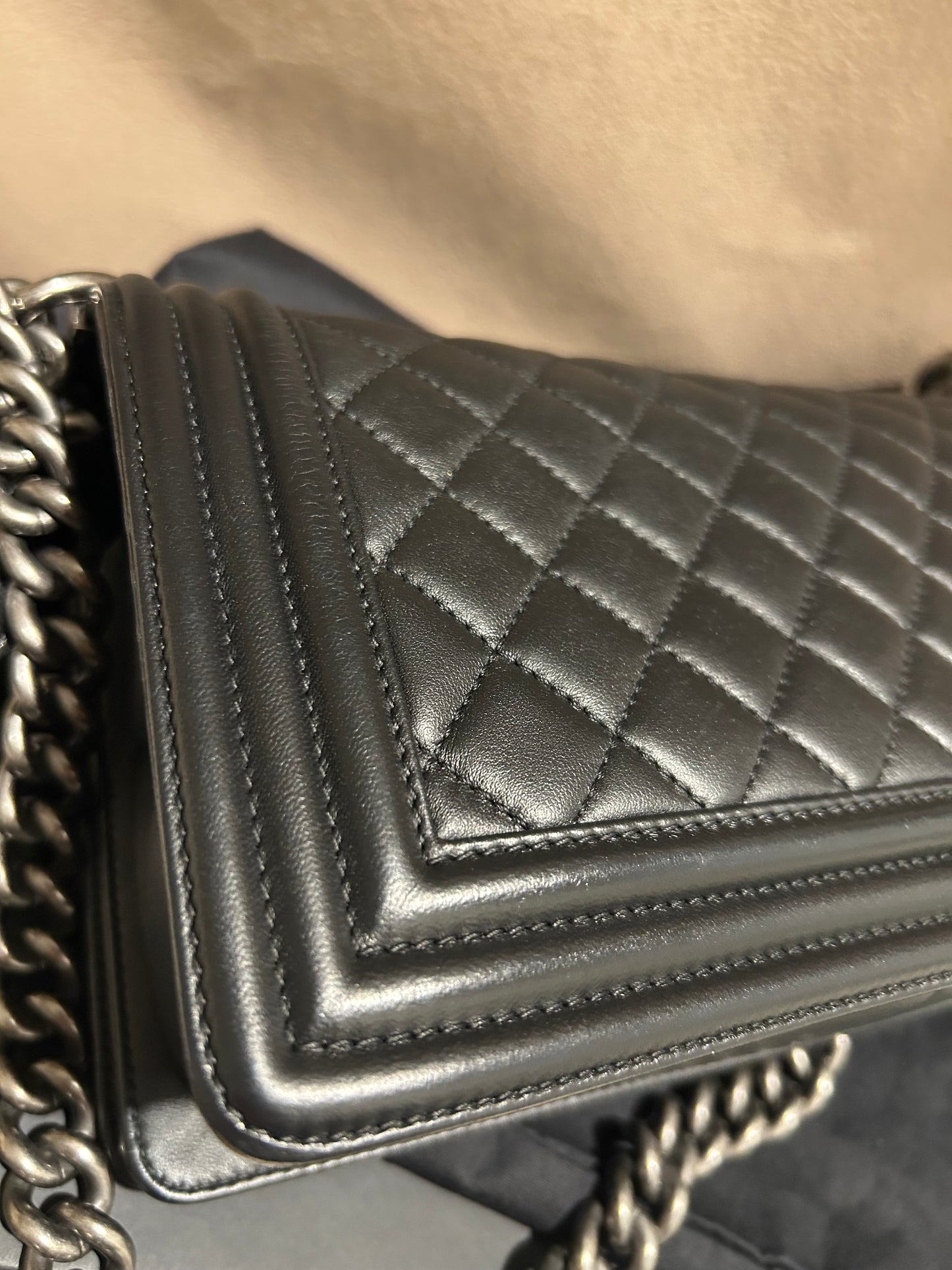 Chanel le boy medium bag black