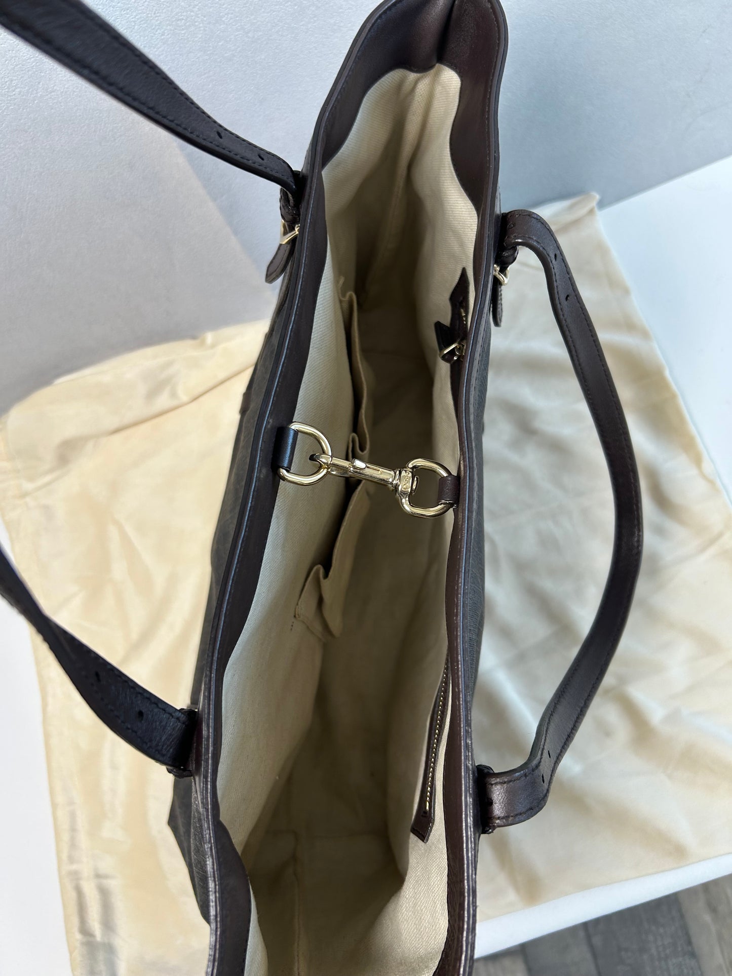 Gucci dark brown GG supreme Nice tote bag
