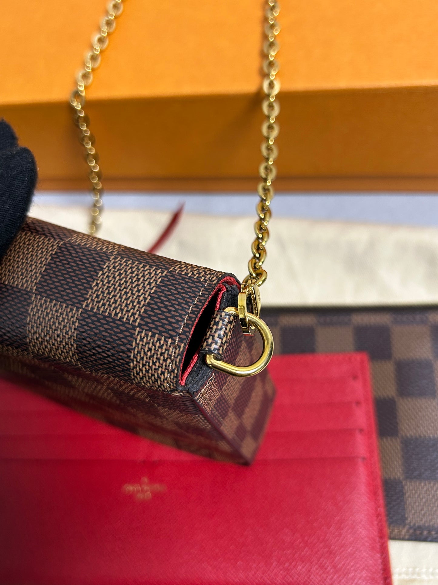 Louis Vuitton felicie pochette Damier Ebene