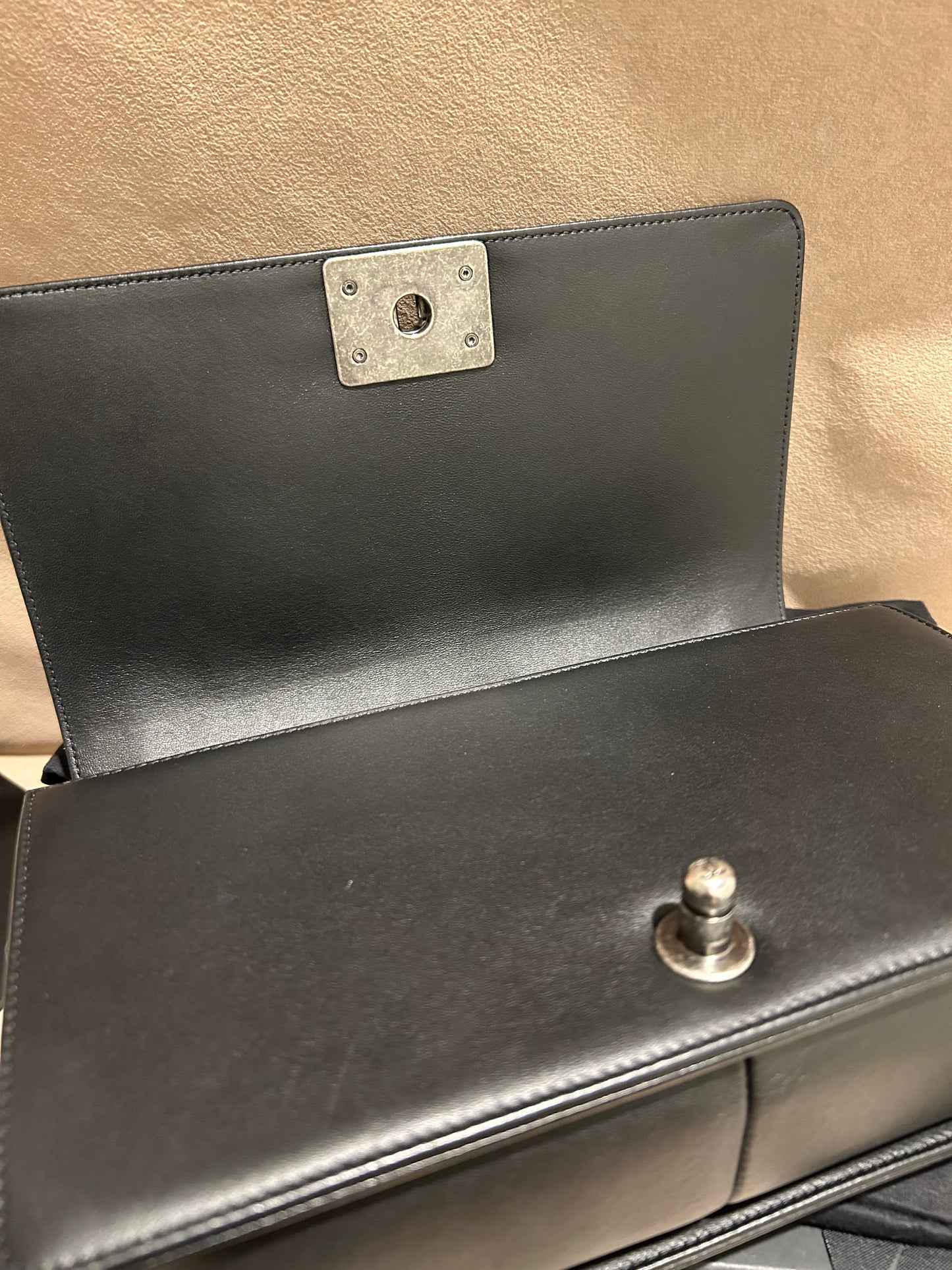 Chanel le boy medium bag black
