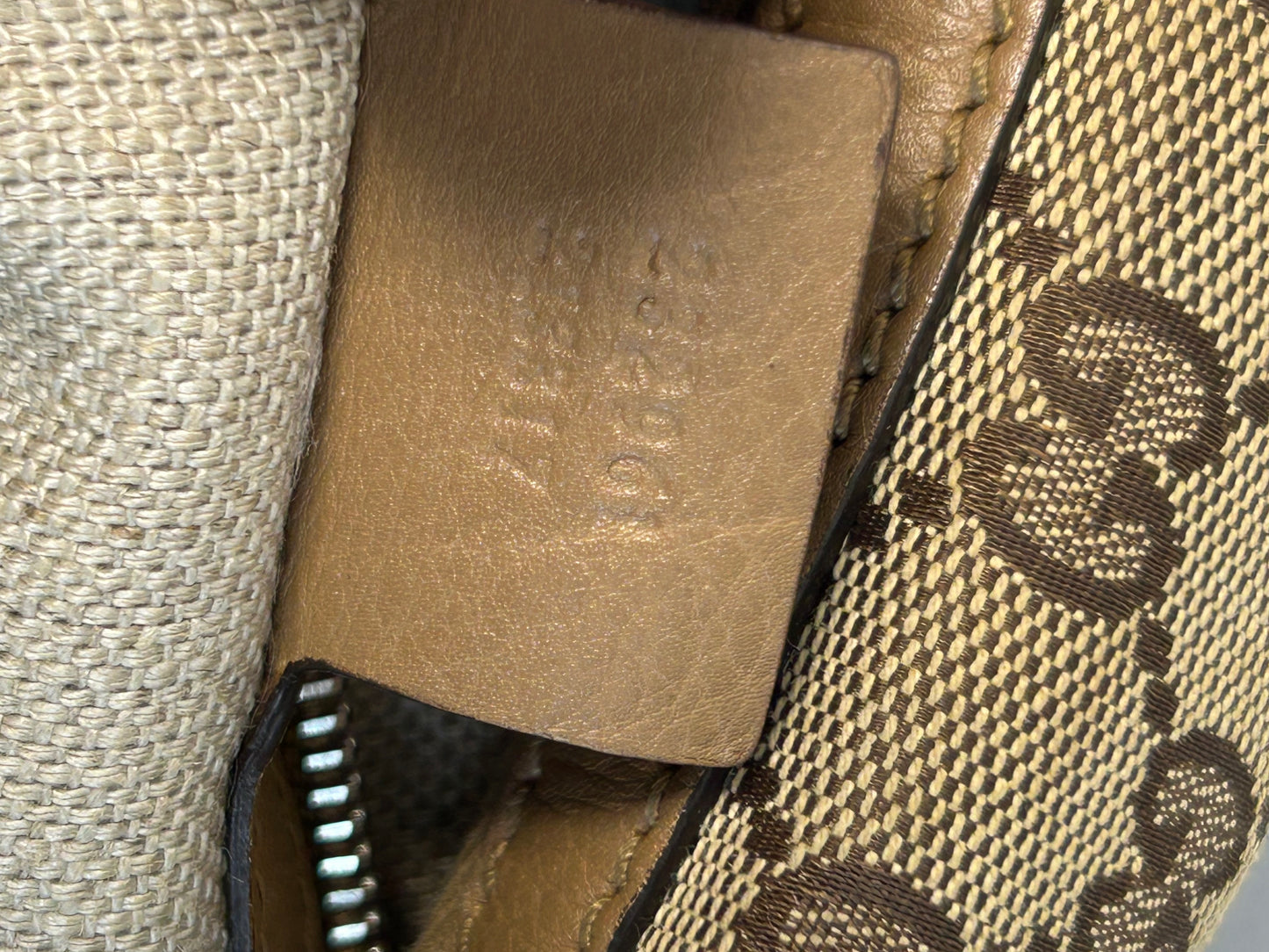 Gucci canvas horsebit hobo bag