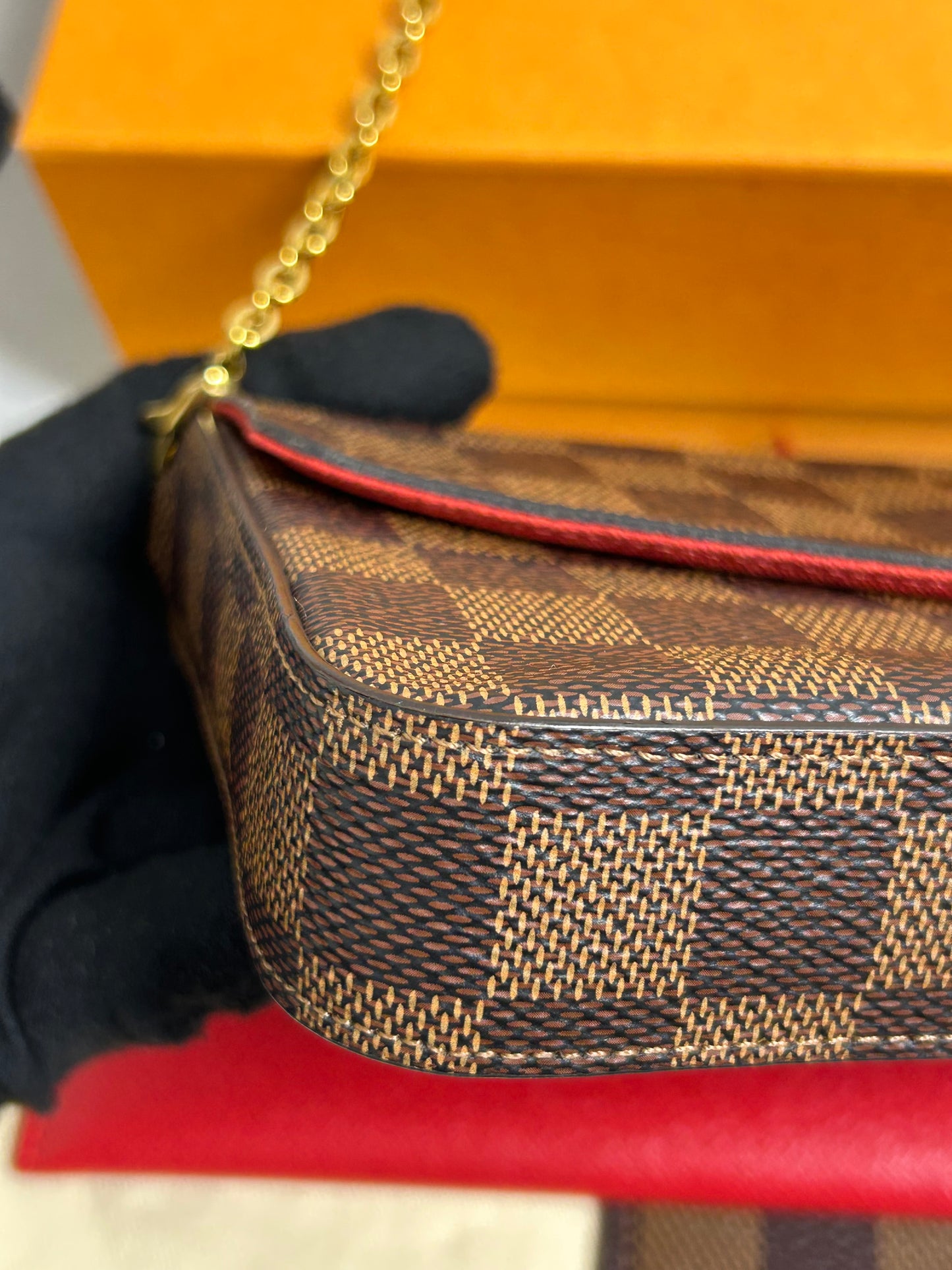 Louis Vuitton felicie pochette Damier Ebene