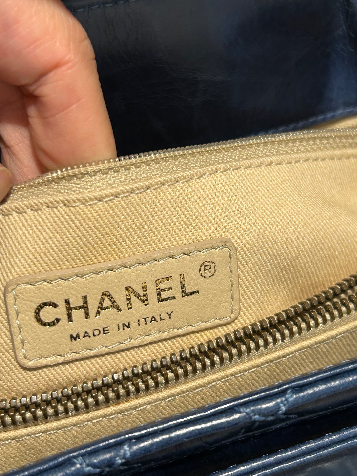 Chanel boy front pocket shoulder bag