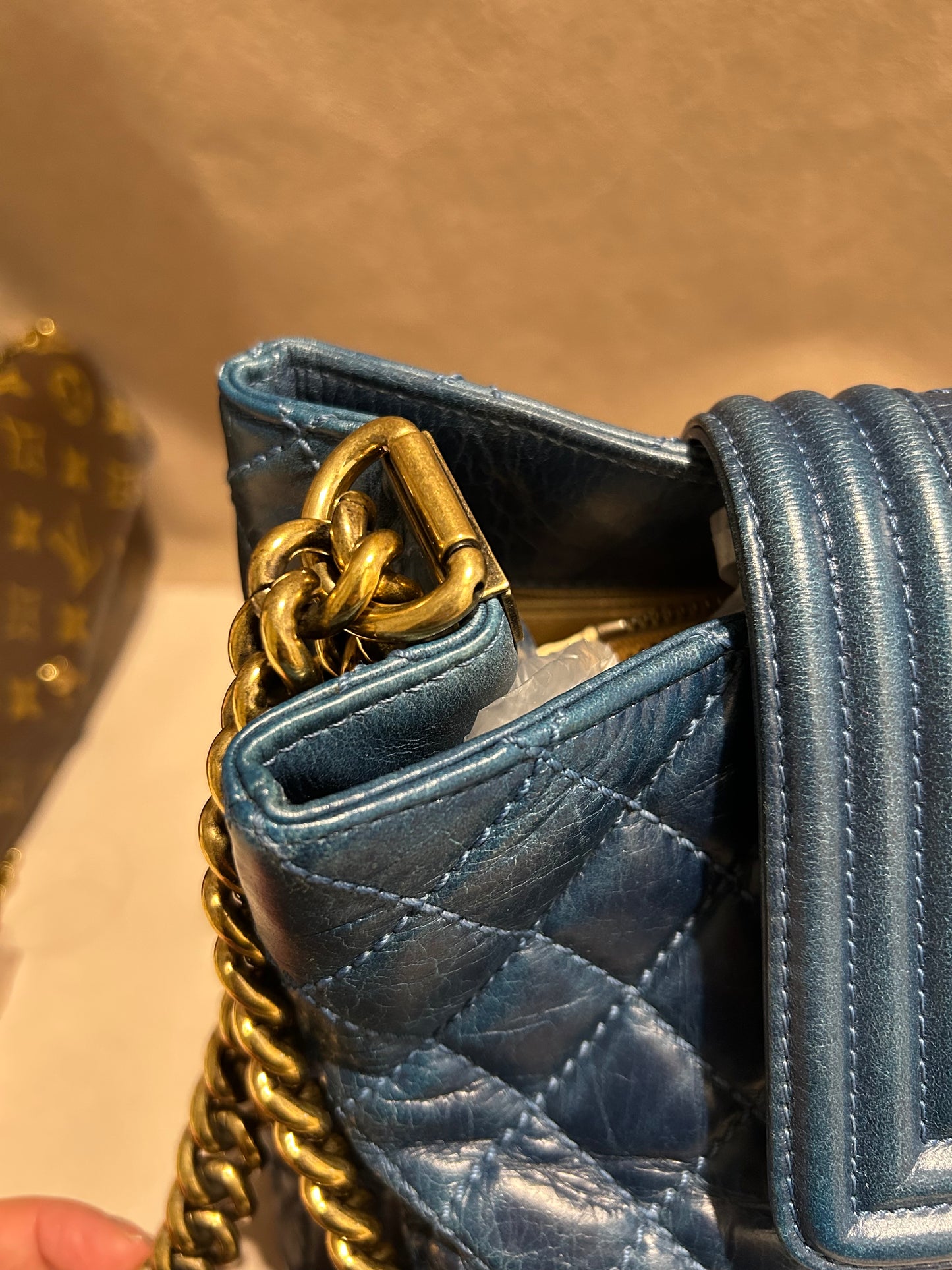 Chanel boy front pocket shoulder bag