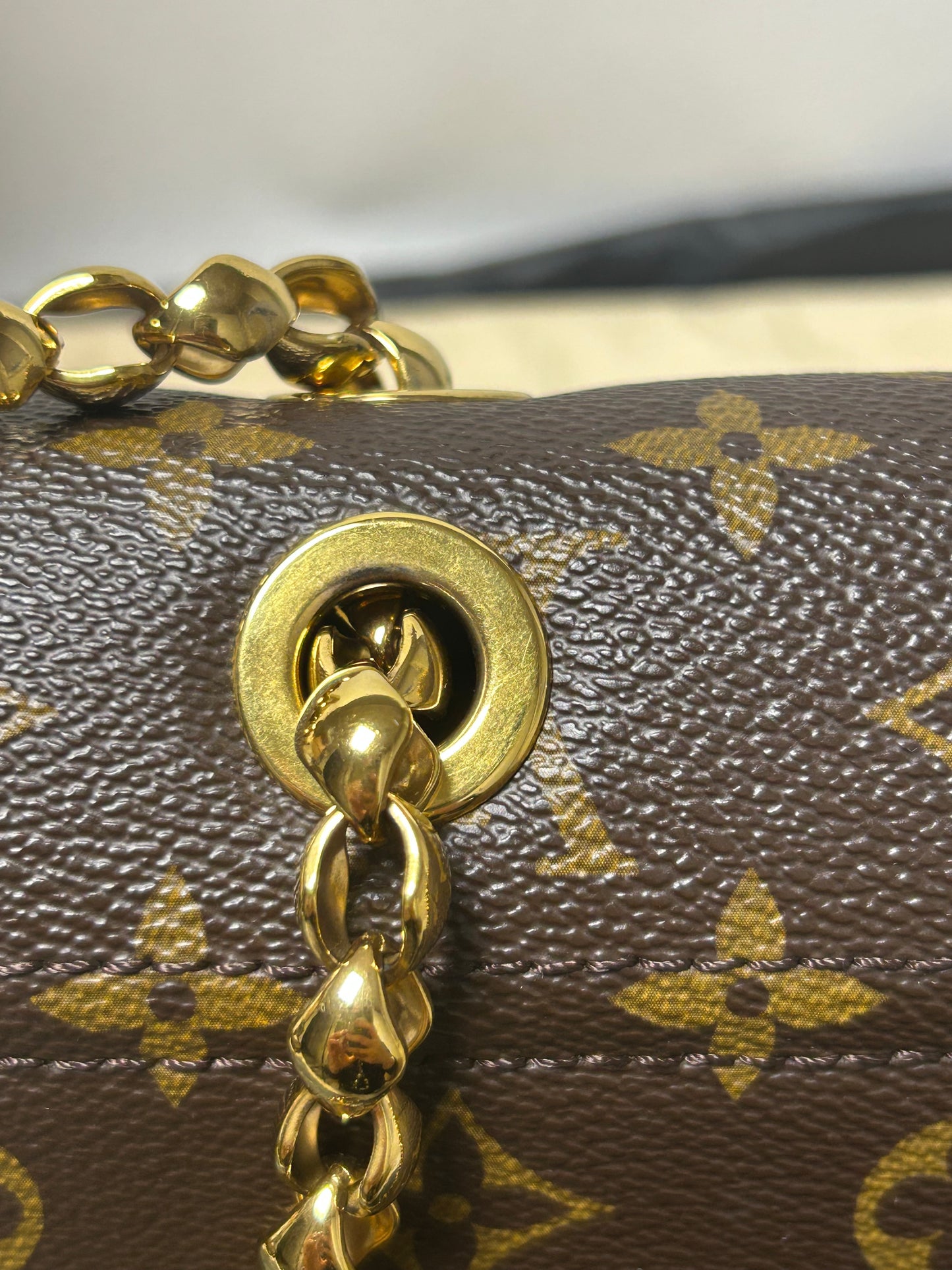 Louis Vuitton victoire monogram and black leather