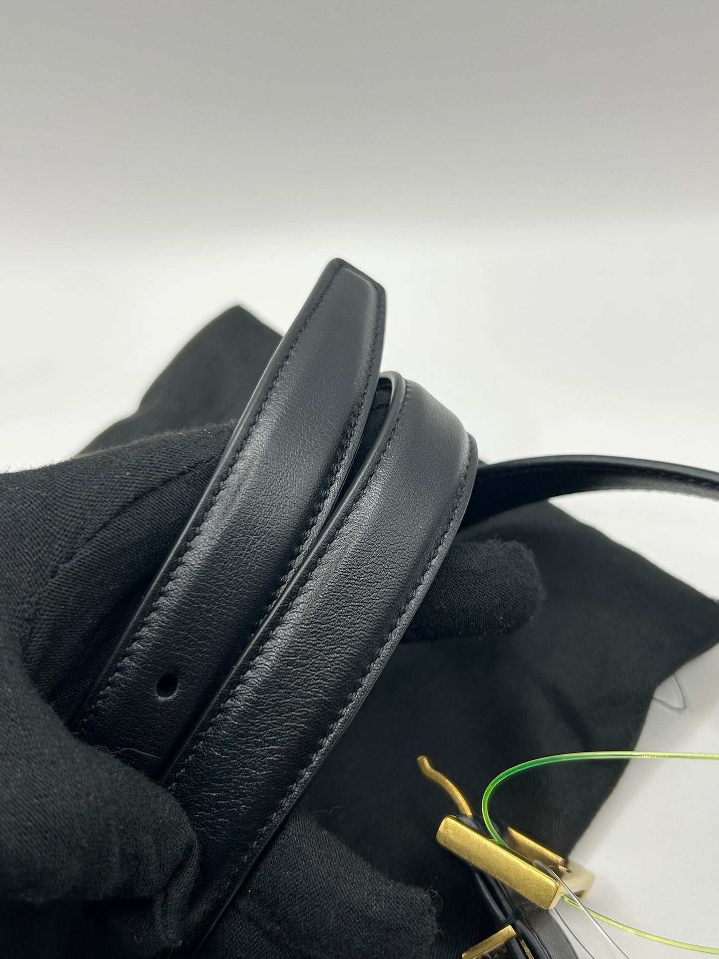 Saint Laurent Slim Leather Belt