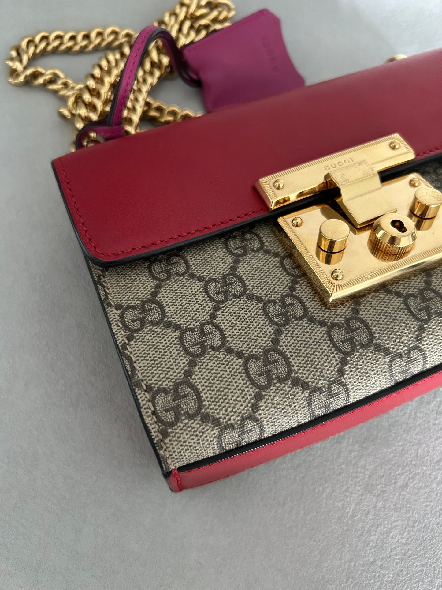 Gucci GG Supreme Padlock Small Shoulder Bag