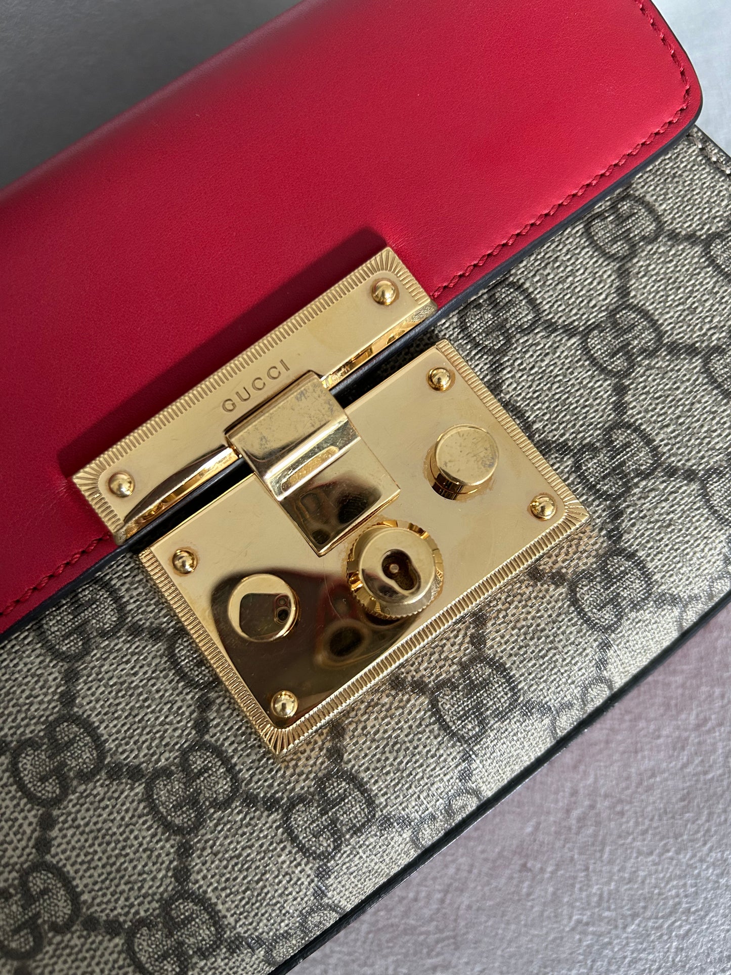 Gucci GG Supreme Padlock Small Shoulder Bag