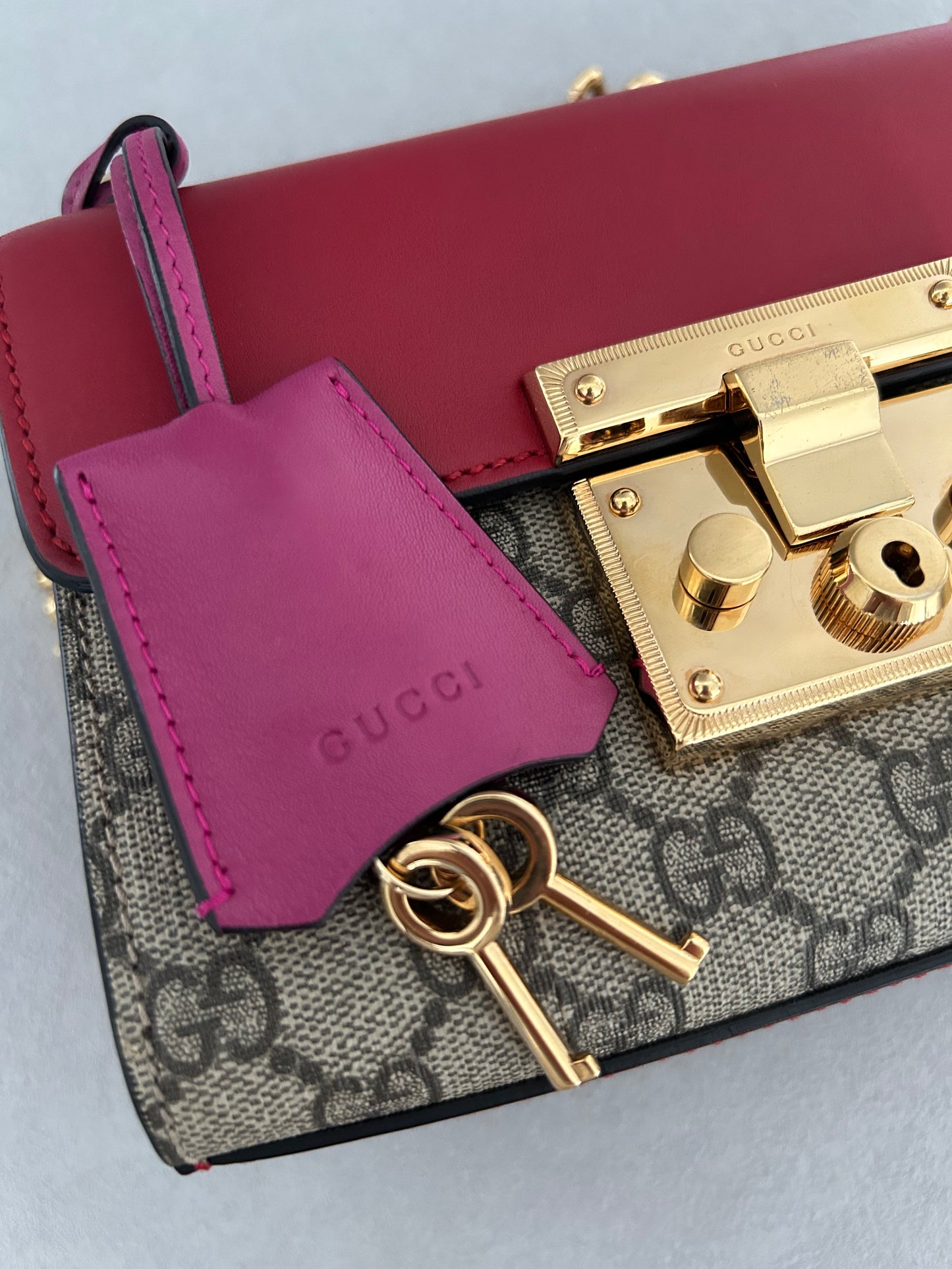 Gucci GG Supreme Padlock Small Shoulder Bag