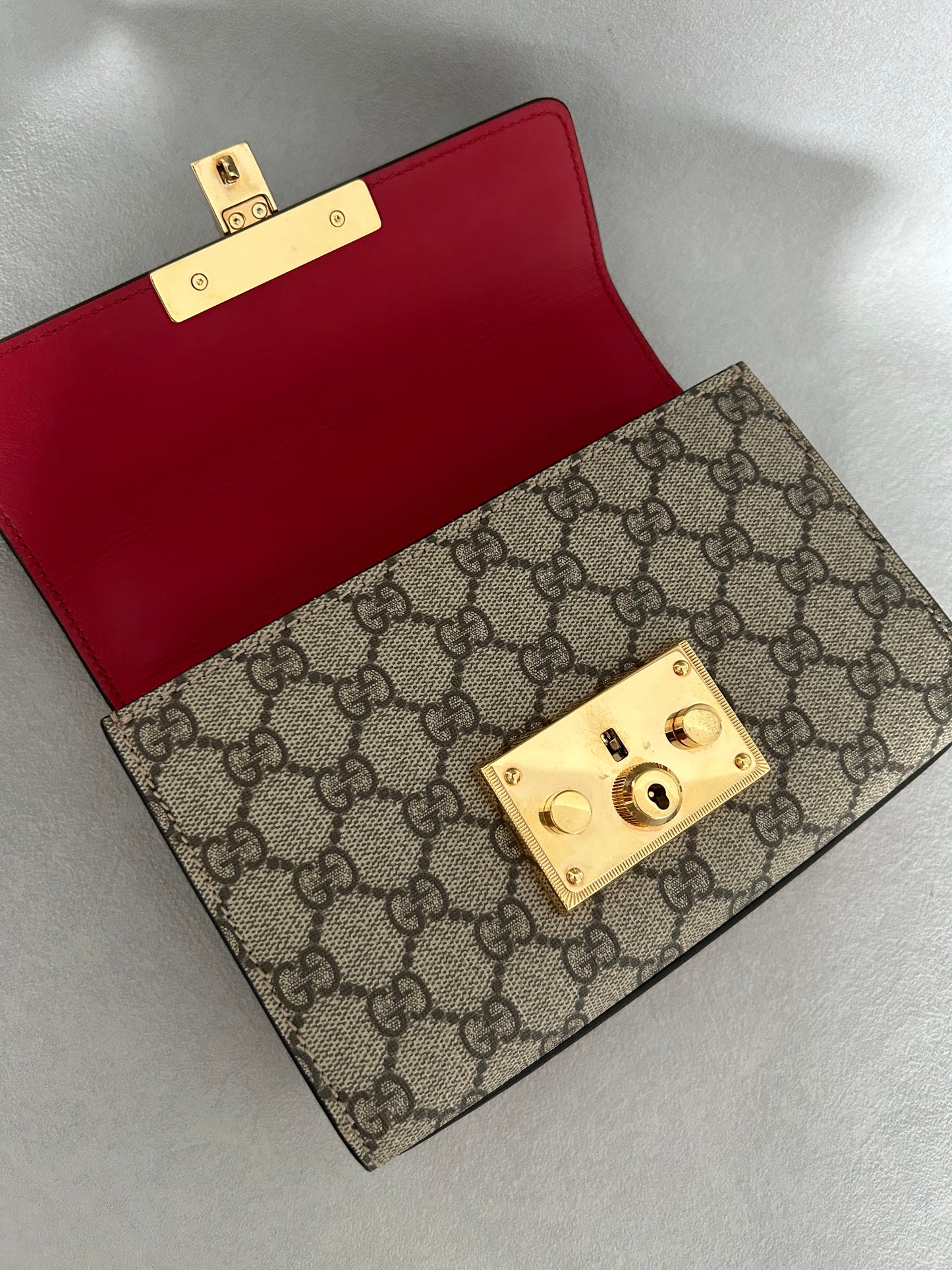 Gucci GG Supreme Padlock Small Shoulder Bag
