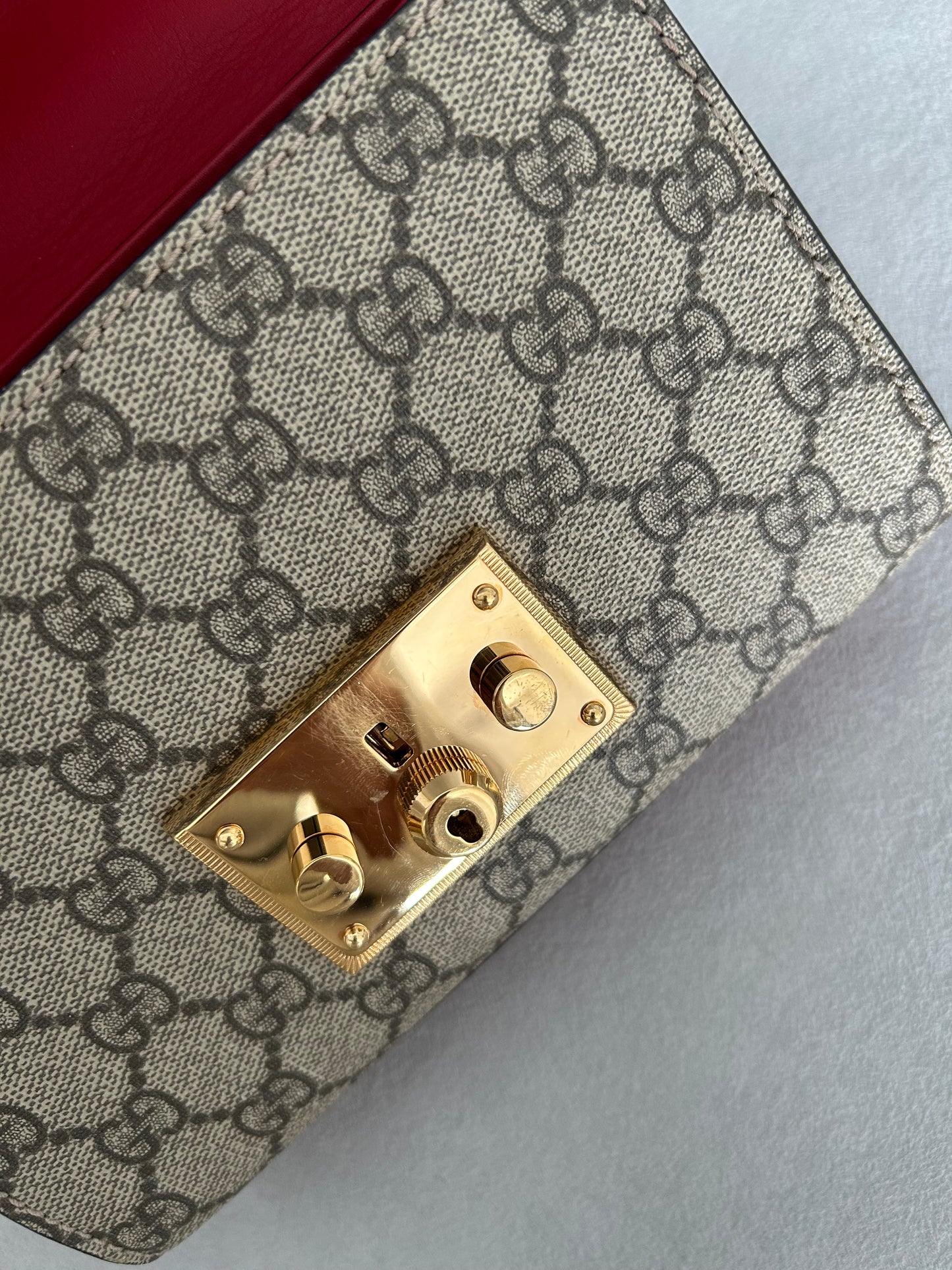 Gucci GG Supreme Padlock Small Shoulder Bag